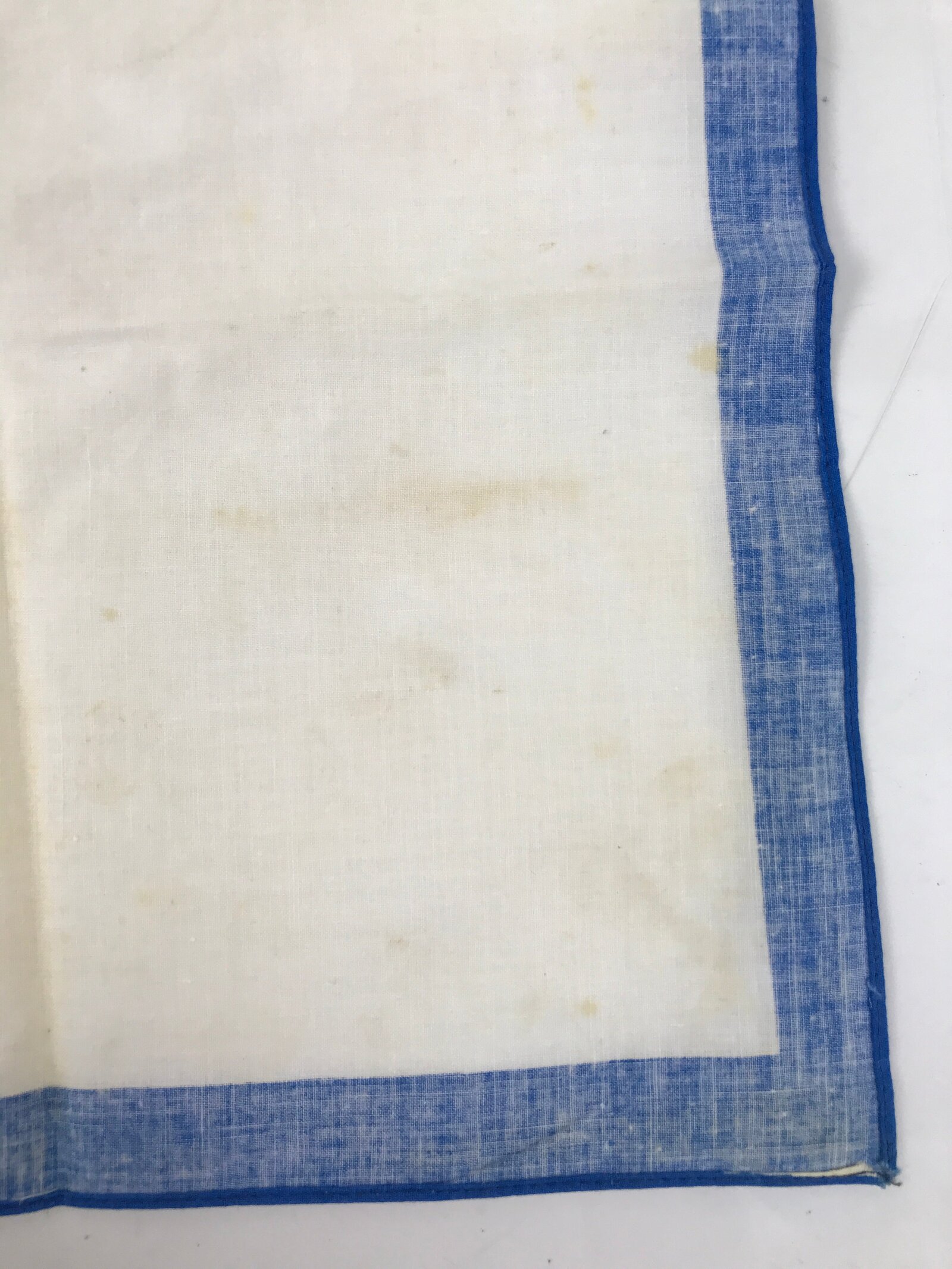 Japanese Handkerchief Vtg Bandana Fabric Expo 1970 Osaka White Blue JK815