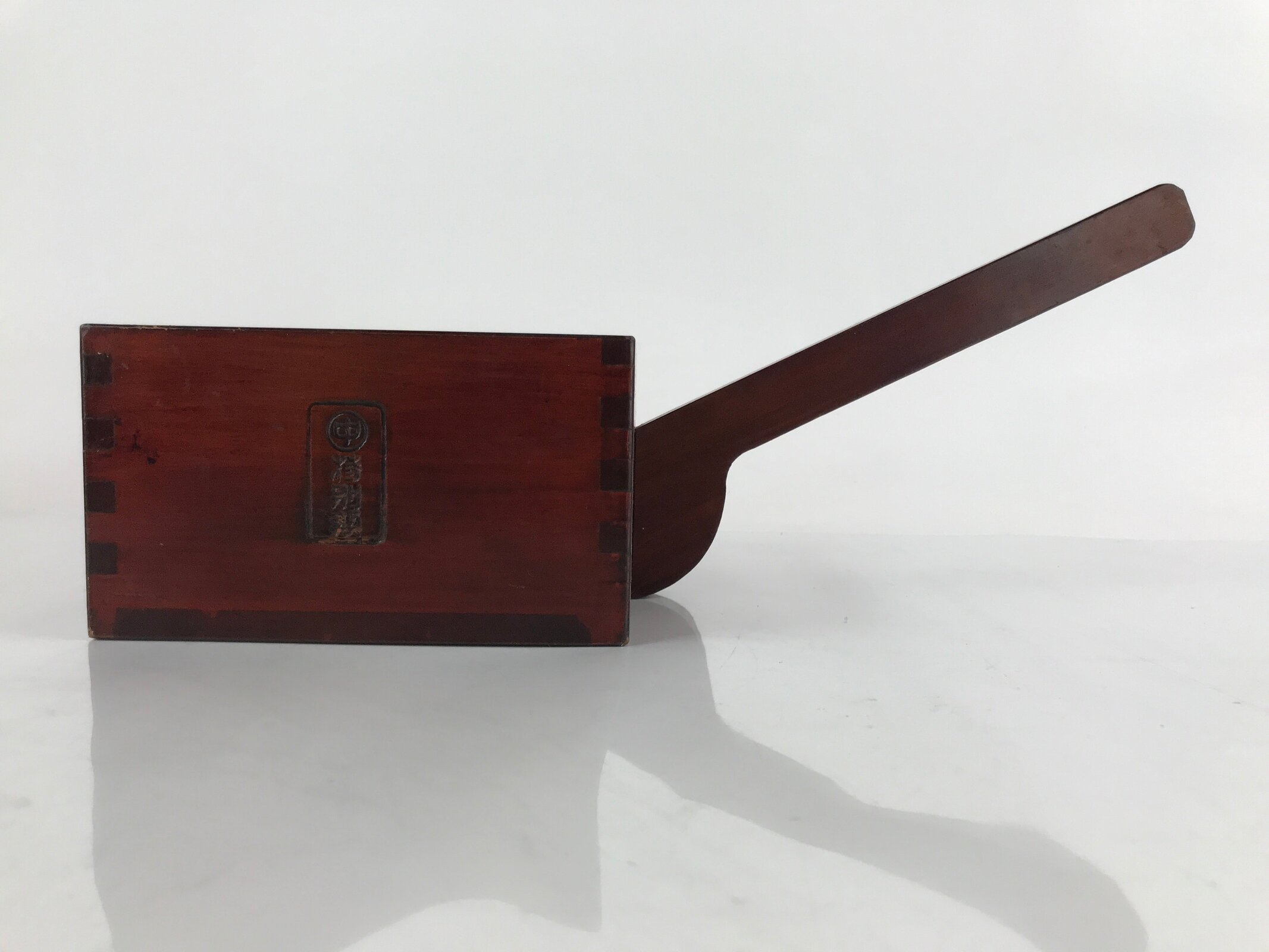 Japanese Handmade Lacquered Wood Masu Liquid Measuring Tool Vtg 2L Brown JK691