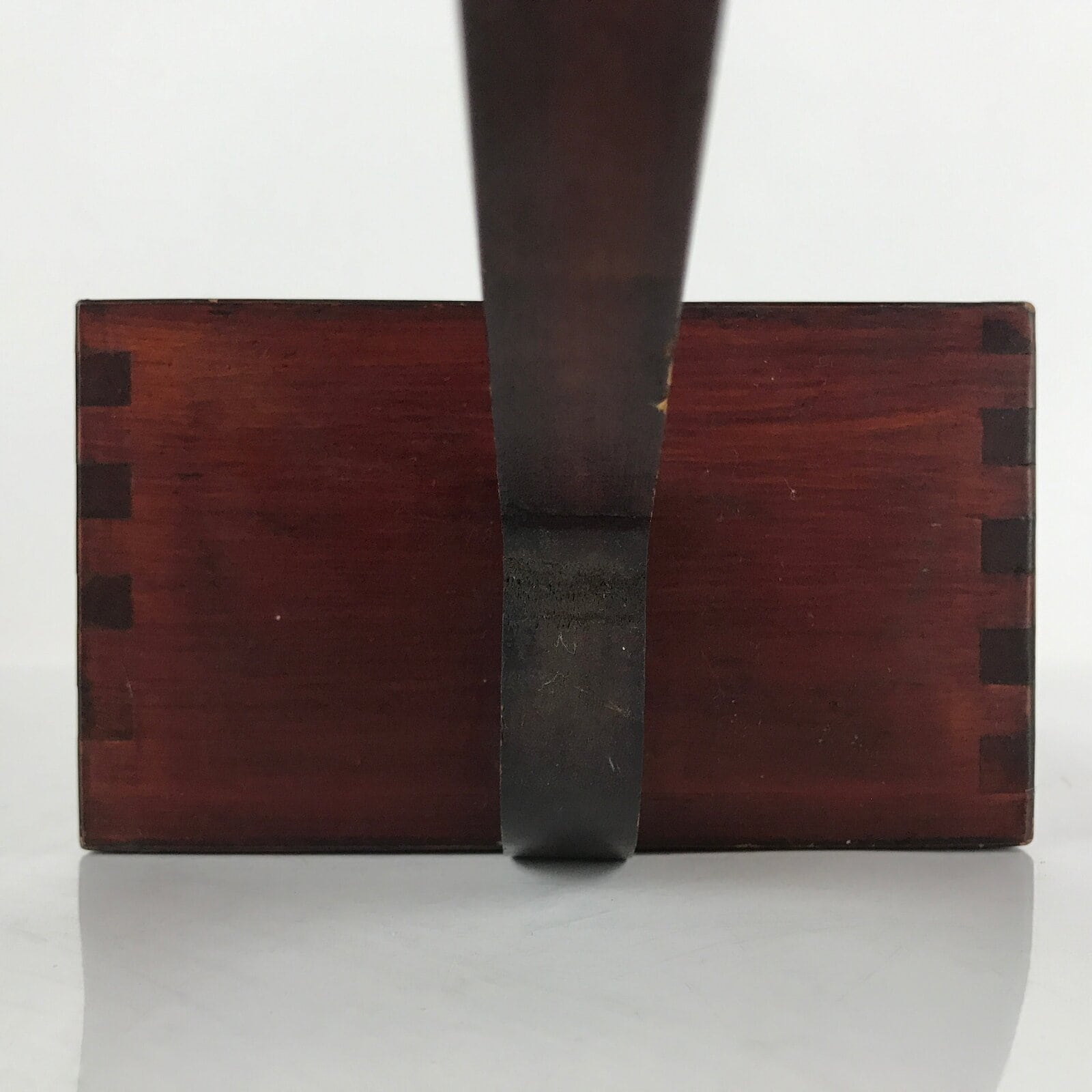 Japanese Handmade Lacquered Wood Masu Liquid Measuring Tool Vtg 2L Brown JK691