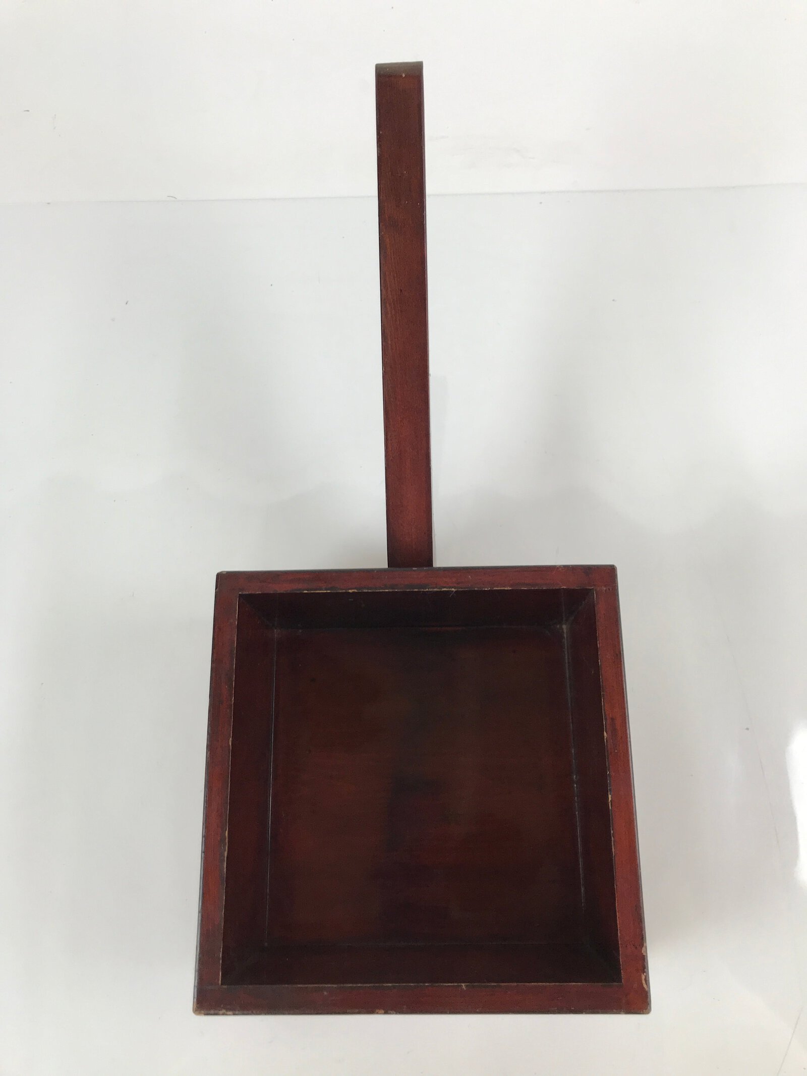 Japanese Handmade Lacquered Wood Masu Liquid Measuring Tool Vtg 2L Brown JK691