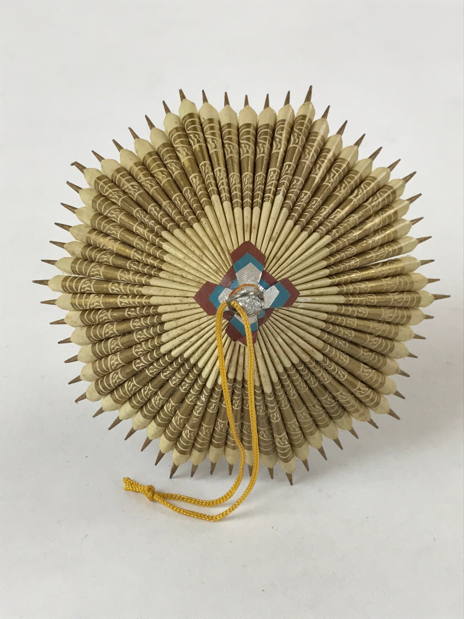 Japanese Handmade Miniature Umbrella Figurine Vtg Kasa Bamboo Decoration JK589