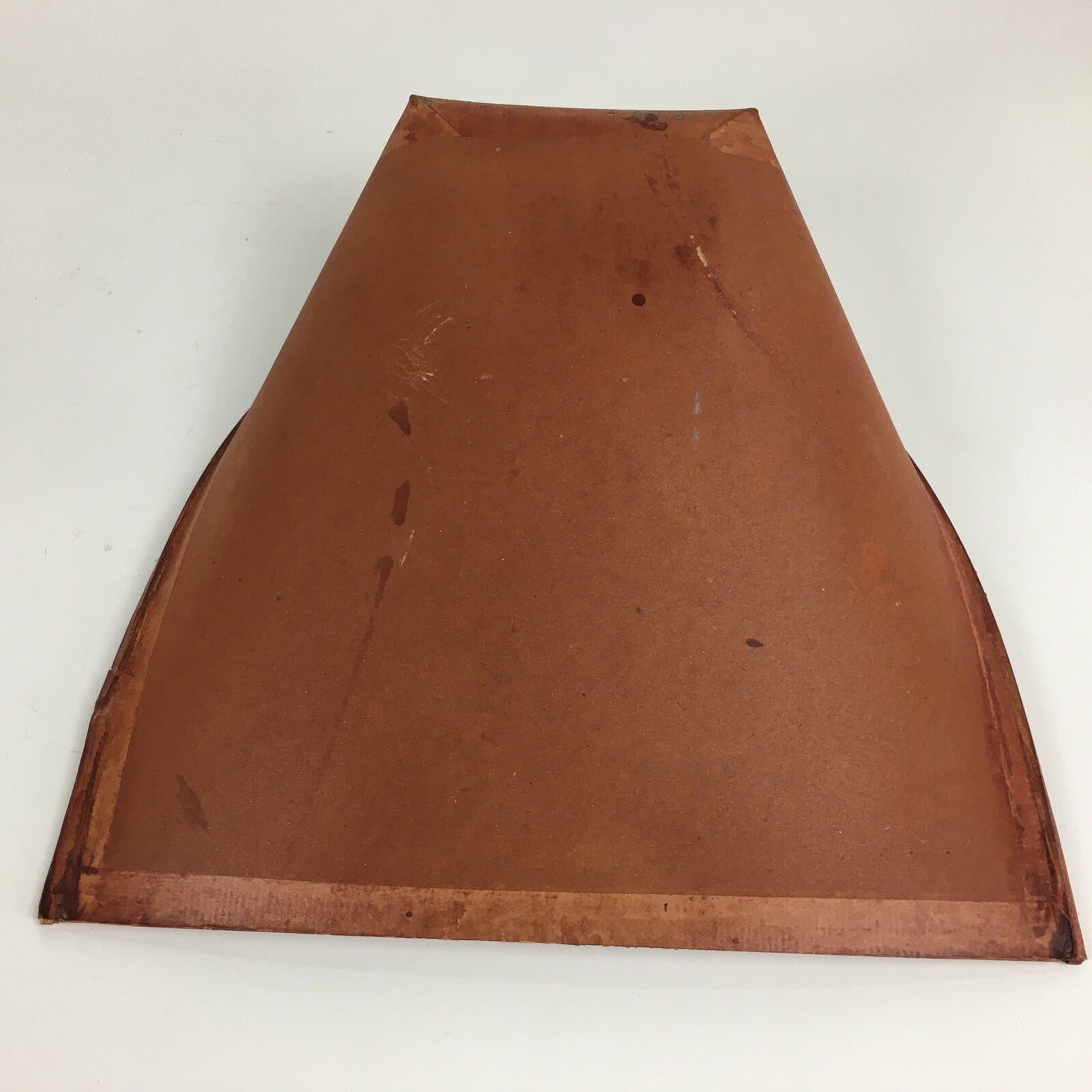 Japanese Handmade Paper Dustpan Vtg Chiritori Okame Lady Brown JK257