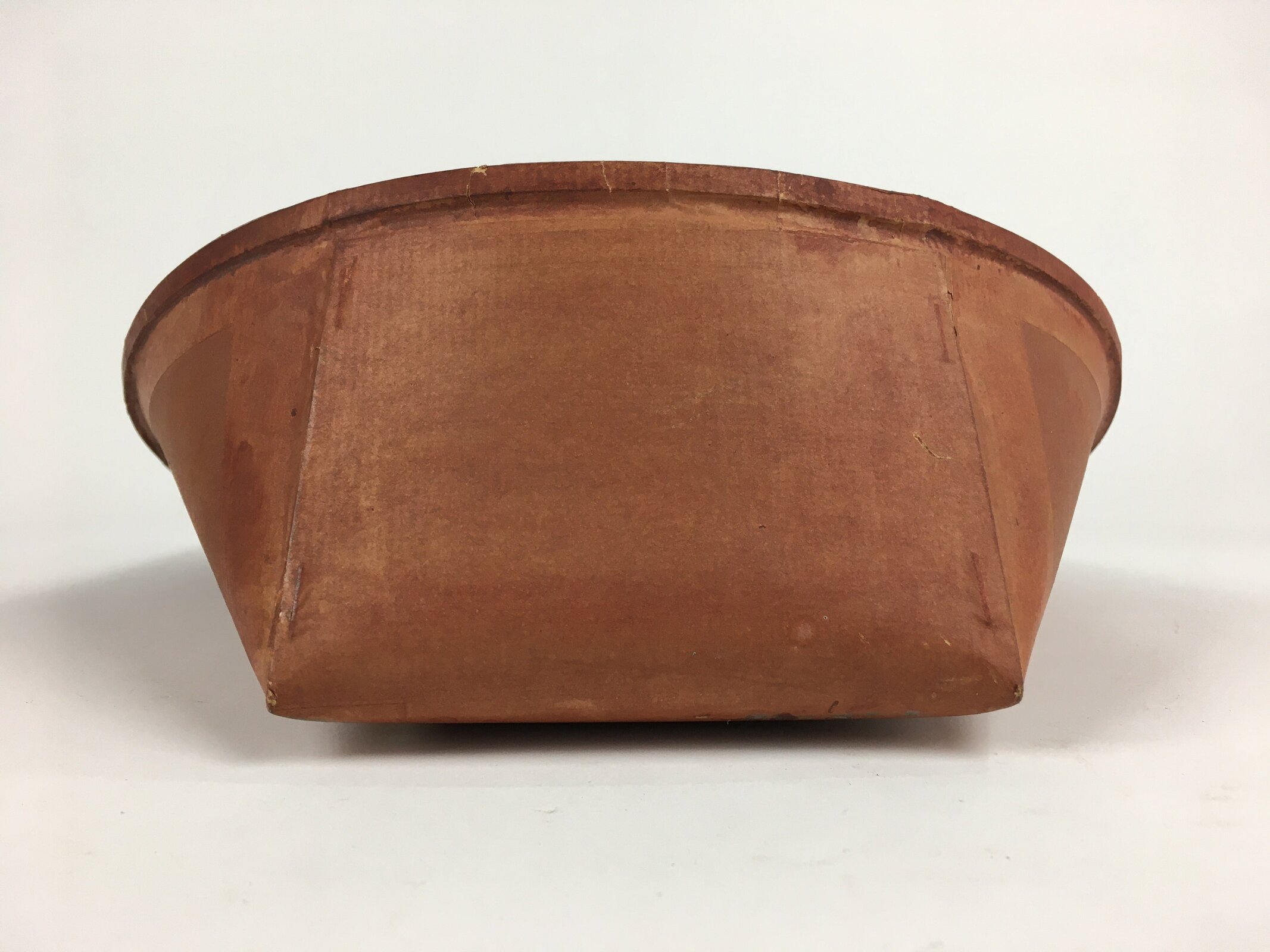 Japanese Handmade Paper Dustpan Vtg Chiritori Okame Lady Brown JK257