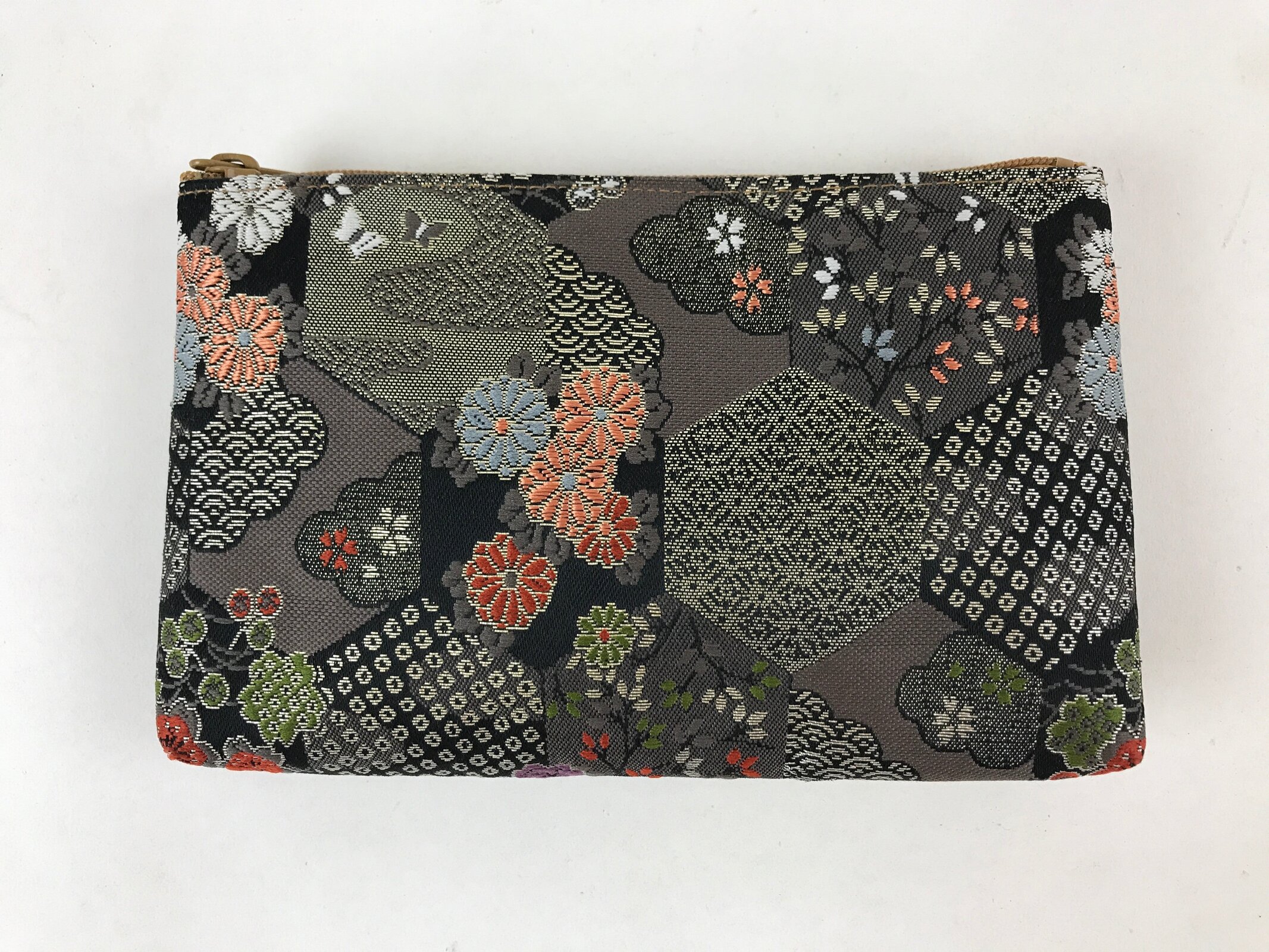 Japanese Handmade Prayer Beads Fabric Bag Vtg Nishijin-Ori Jyuzu-Bukuro BA143