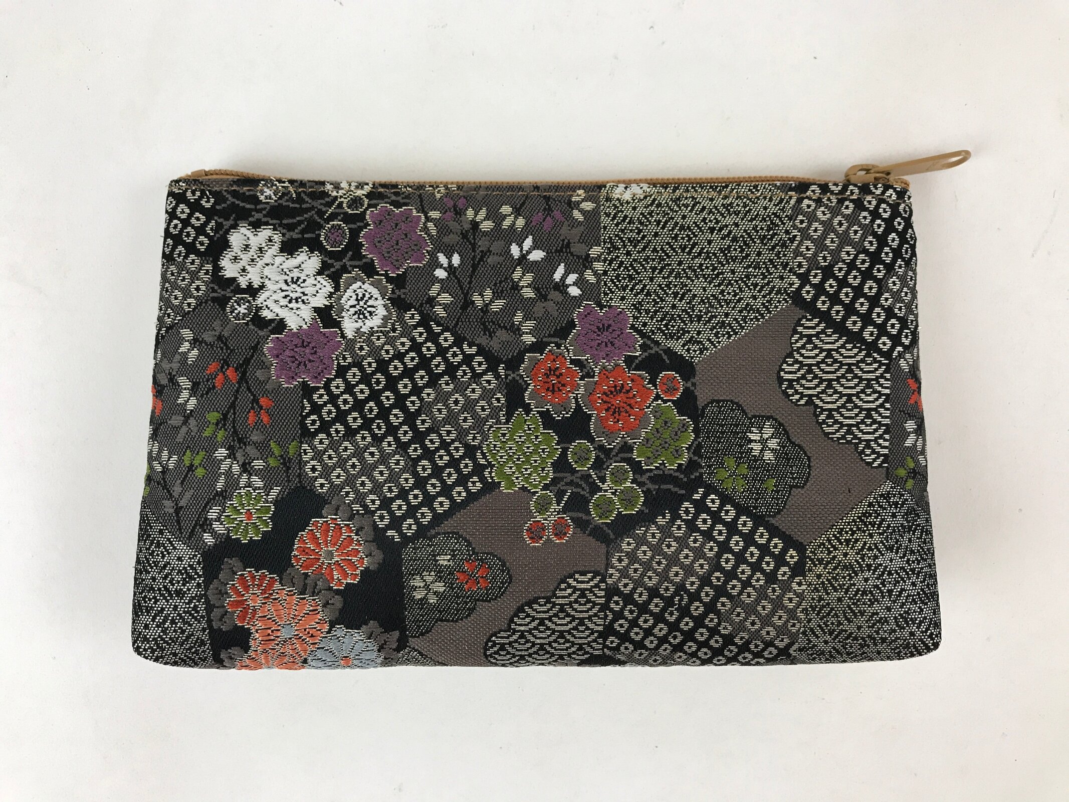 Japanese Handmade Prayer Beads Fabric Bag Vtg Nishijin-Ori Jyuzu-Bukuro BA143