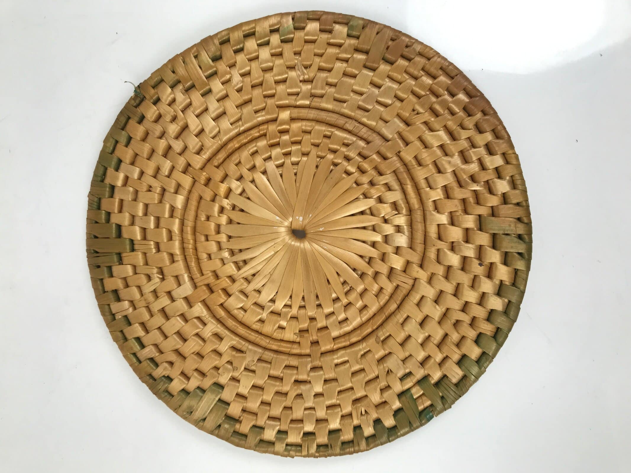 Japanese Handwoven Reed Trivet Nabeshiki Vtg Pot Coaster Underlay Brown B250