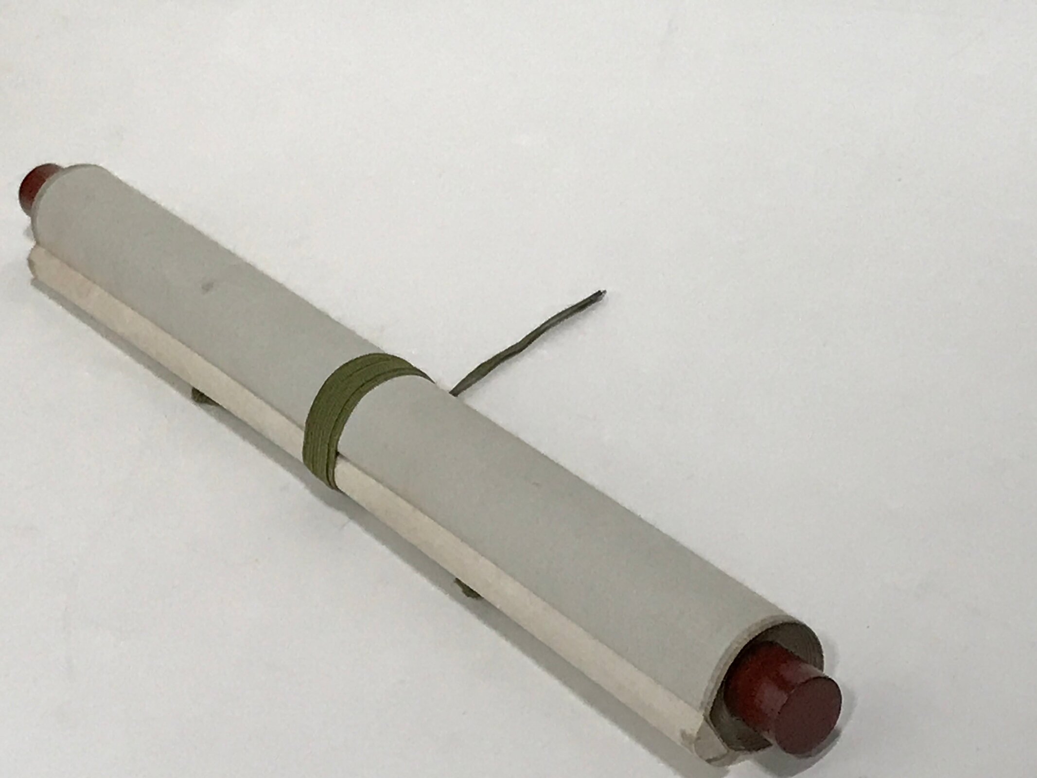 Japanese Hanging Scroll Elderly People Kids Playing Calligraphy Poem KJ15