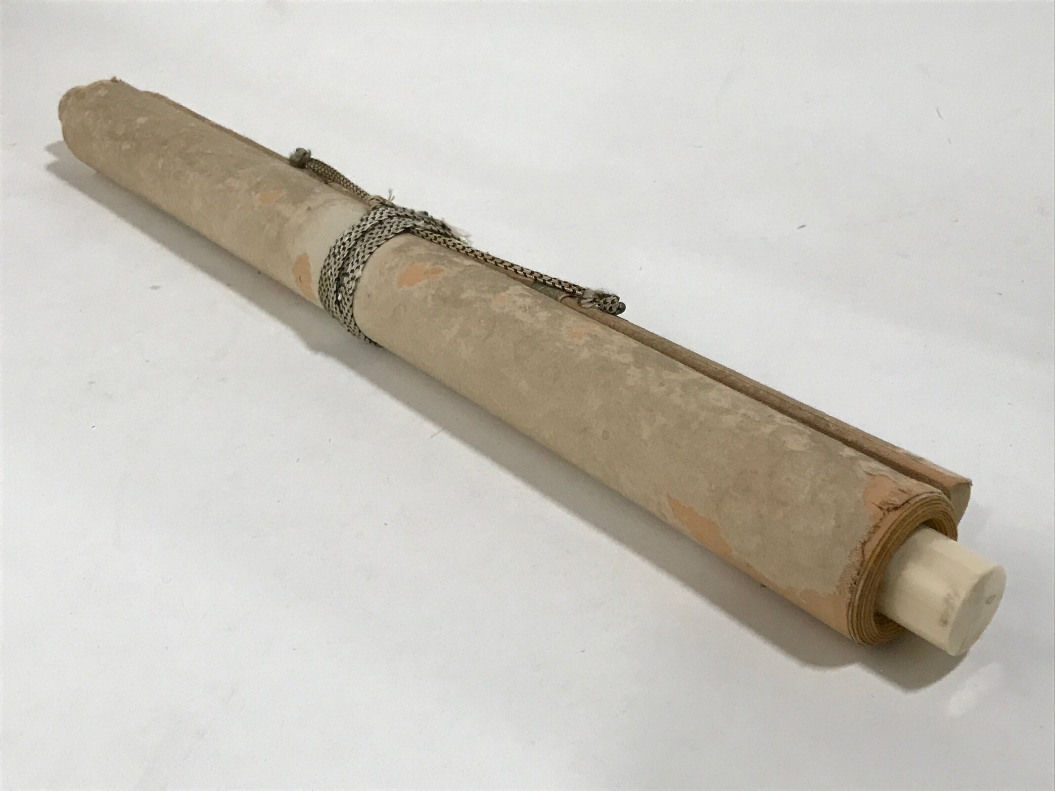 Japanese Hanging Scroll Kakejiku Vtg Blue Bird Pine Tree Camellia Flower KJ88