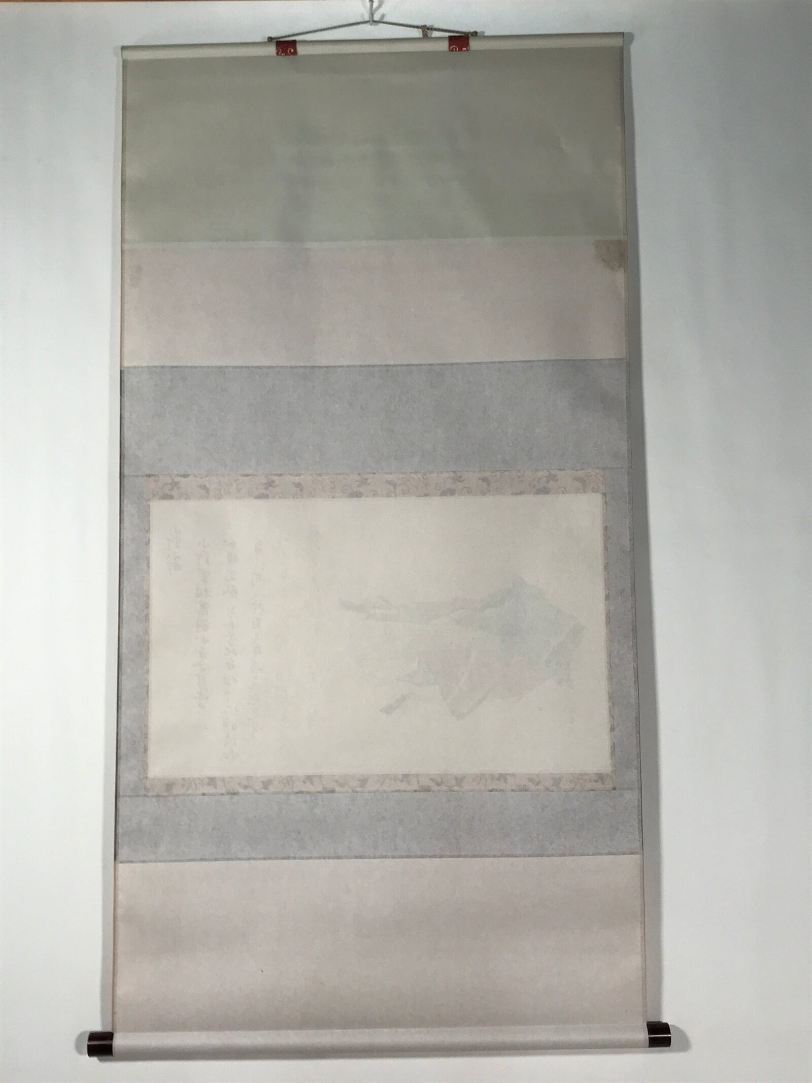 Japanese Hanging Scroll Kakejiku Vtg Ono No Komachi Kimono Poem Color Ink KJ100