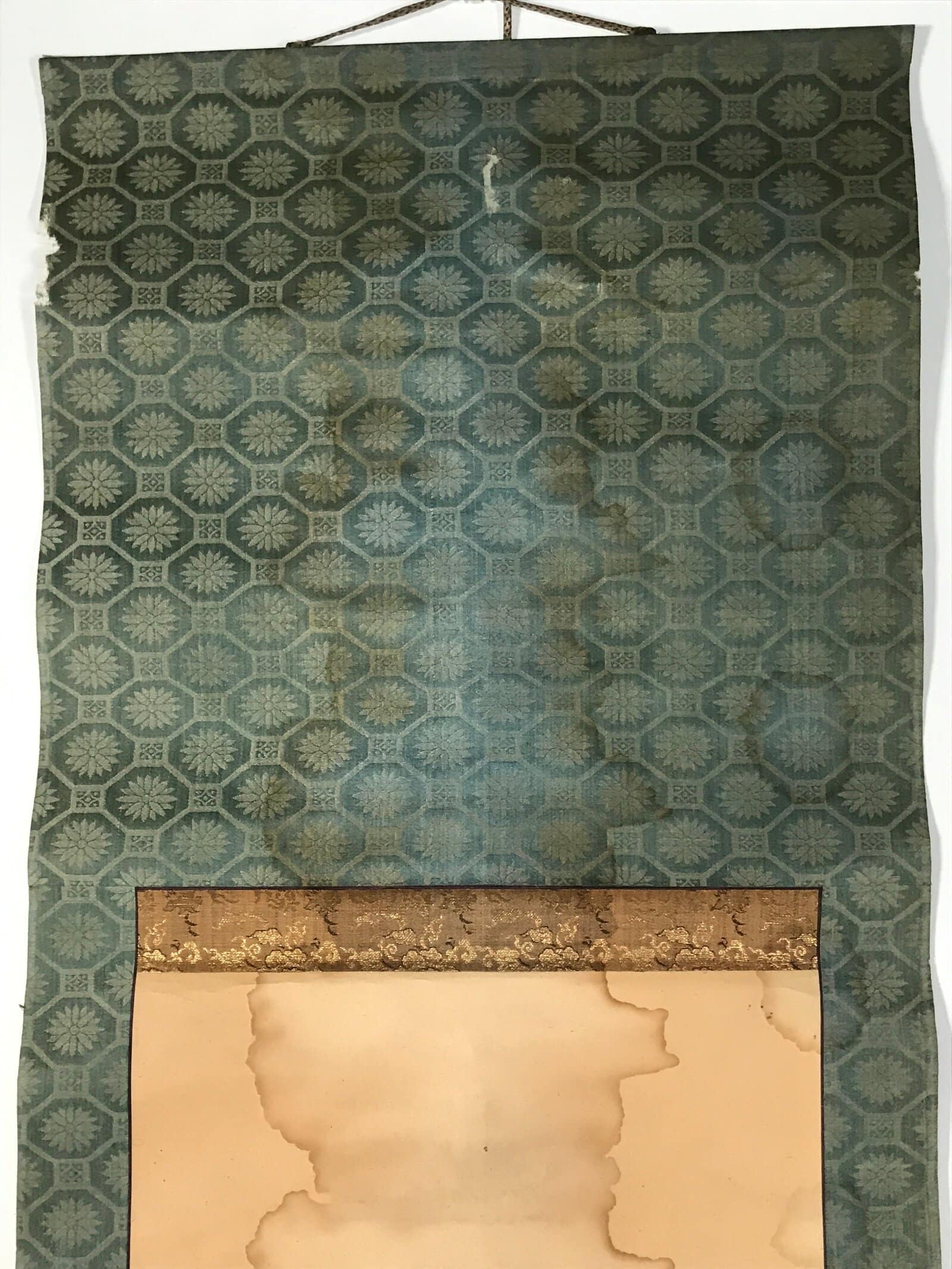 Japanese Hanging Scroll Kakejiku Vtg Pomegranate Ripe Fruit Color Ink Red KJ95