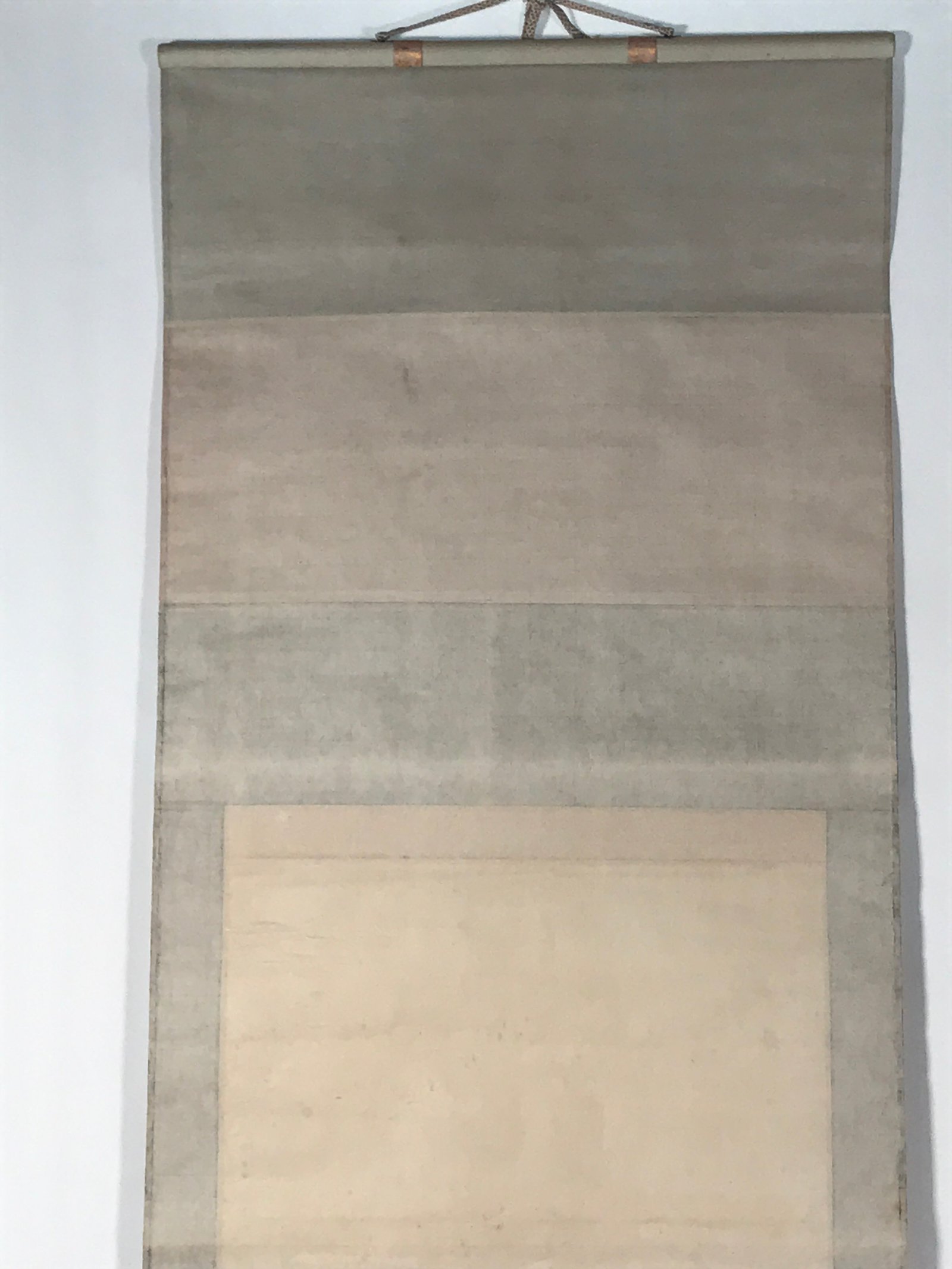 Japanese Hanging Scroll Kakejiku Vtg River Ducks Birds Nature Color KJ123