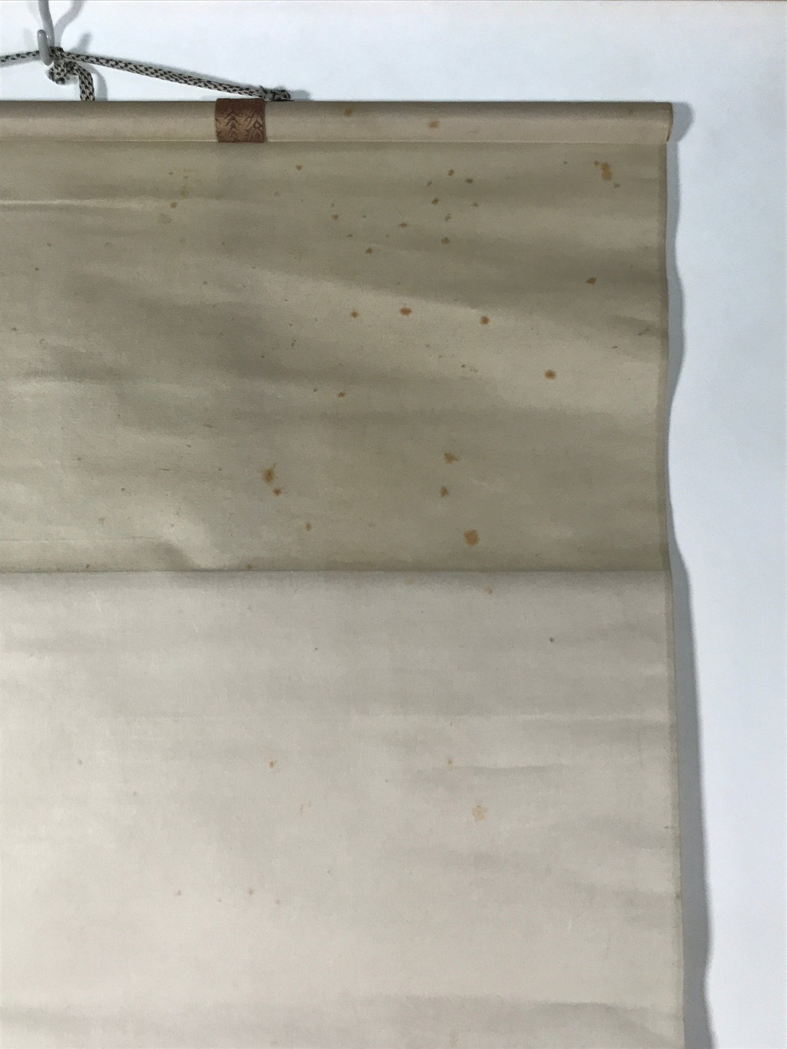 Japanese Hanging Scroll Kakejiku Vtg Samurai Sitting Kimono Sword Color KJ126