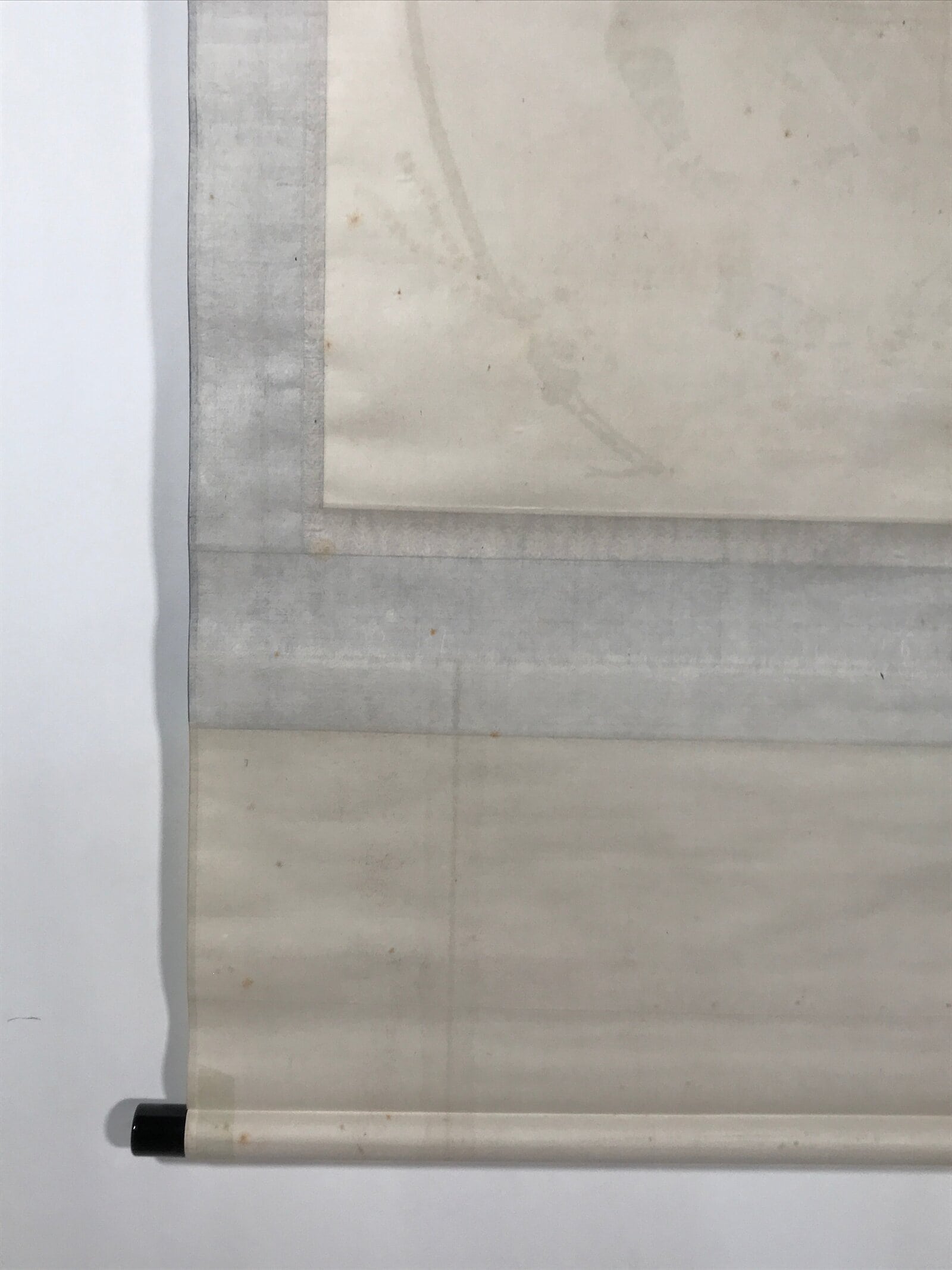 Japanese Hanging Scroll Kakejiku Vtg Samurai Sitting Kimono Sword Color KJ126