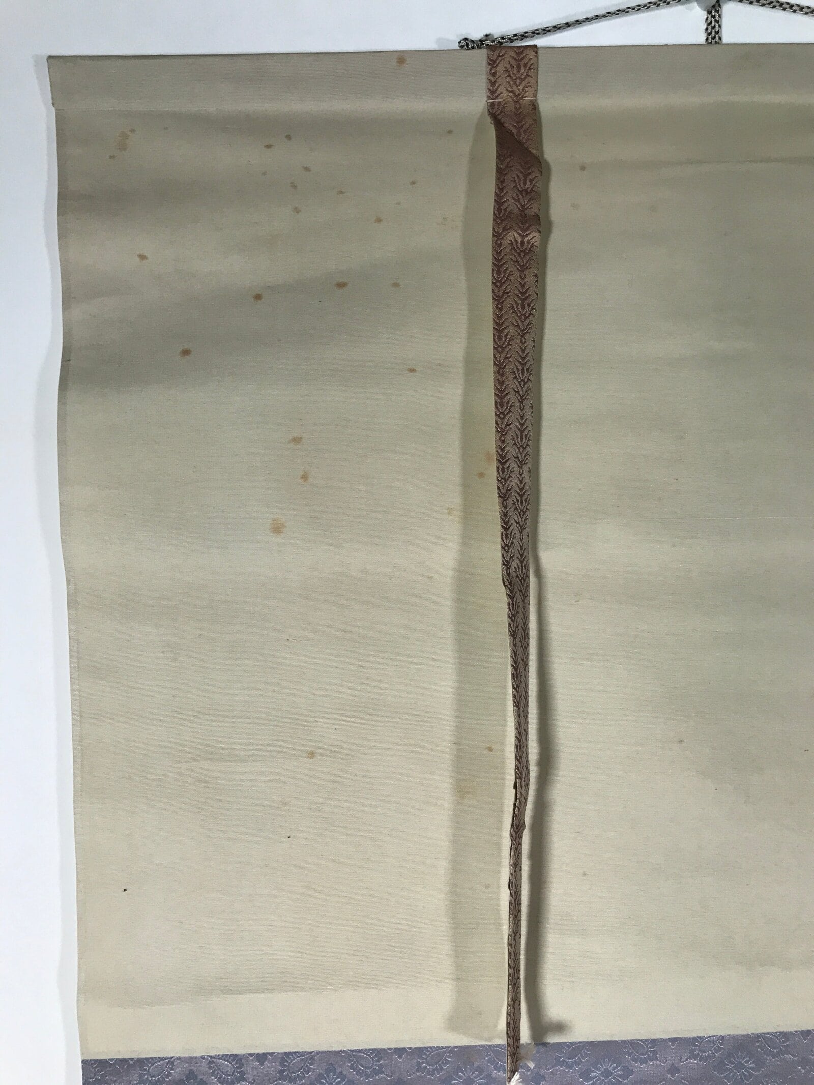 Japanese Hanging Scroll Kakejiku Vtg Samurai Sitting Kimono Sword Color KJ126