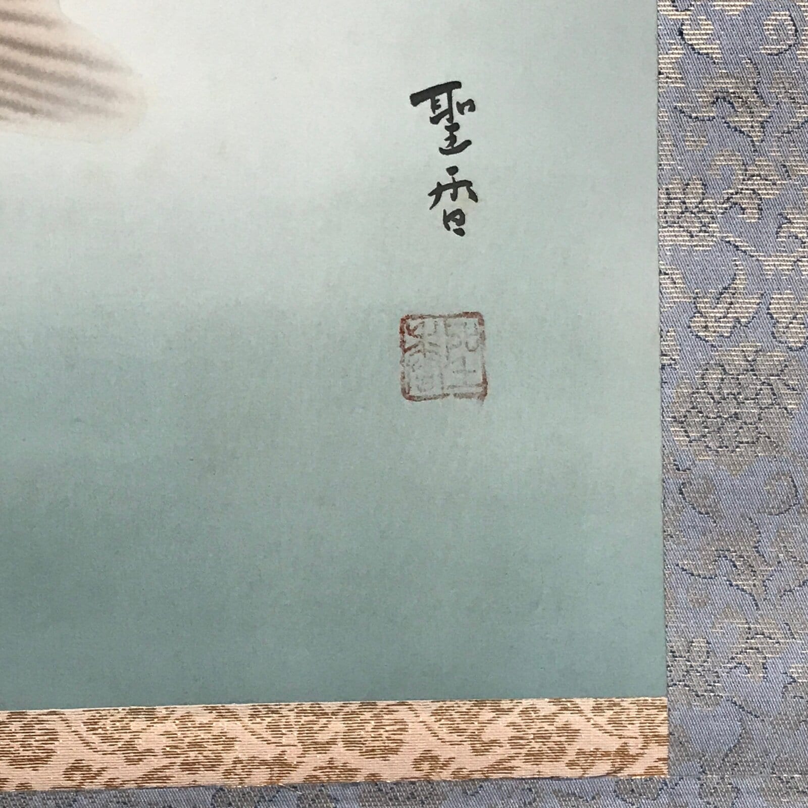 Japanese Hanging Scroll Koi Carps Swimming Red Black Kakejiku Color KJ11