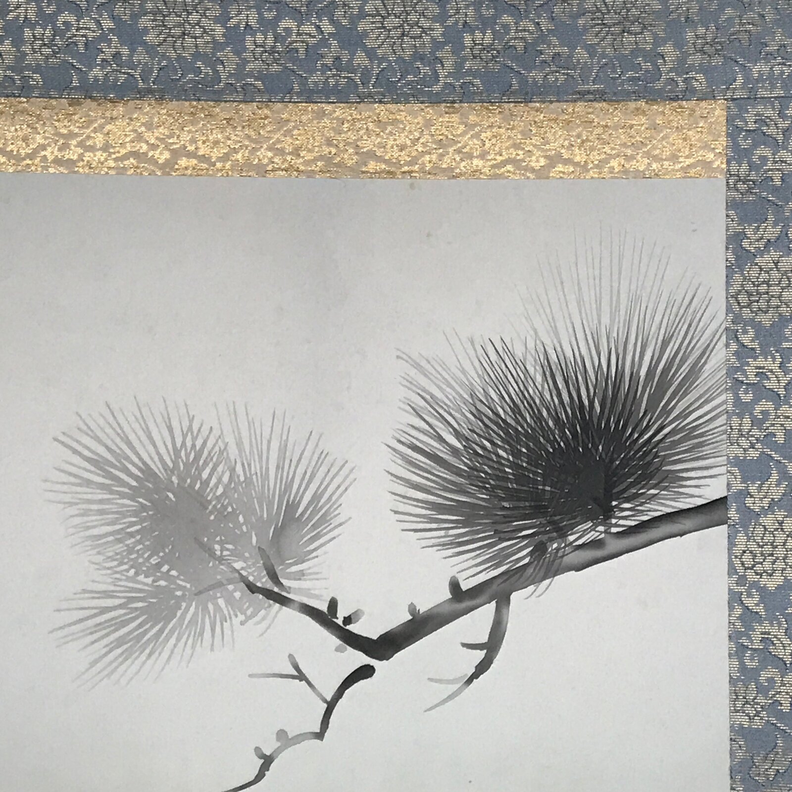 Japanese Hanging Scroll Koi Carps Swimming Red Black Kakejiku Color KJ11