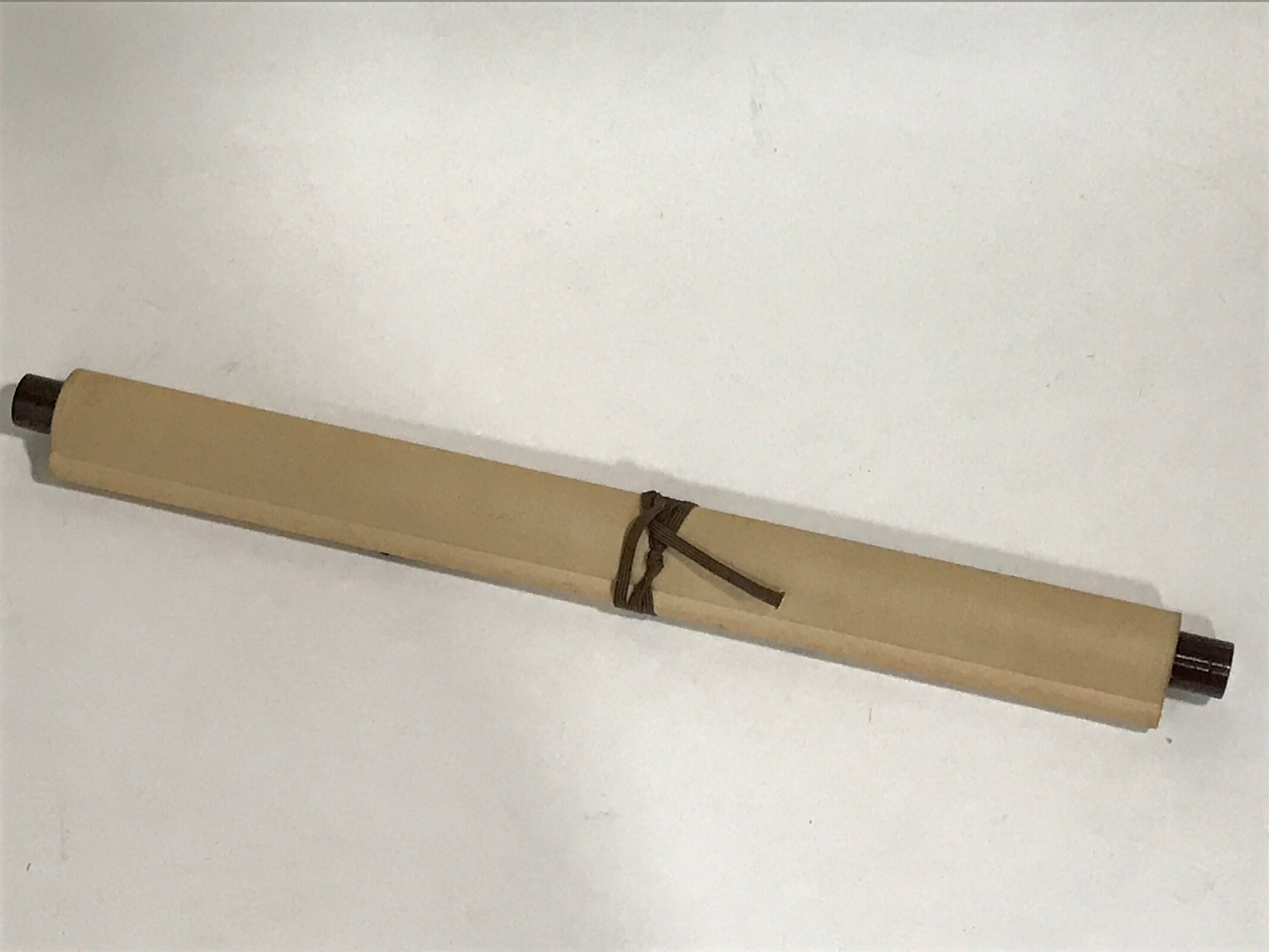 Japanese Hanging Scroll Vtg Cleaning Your Heart Wooden Box Kakejiku SC948