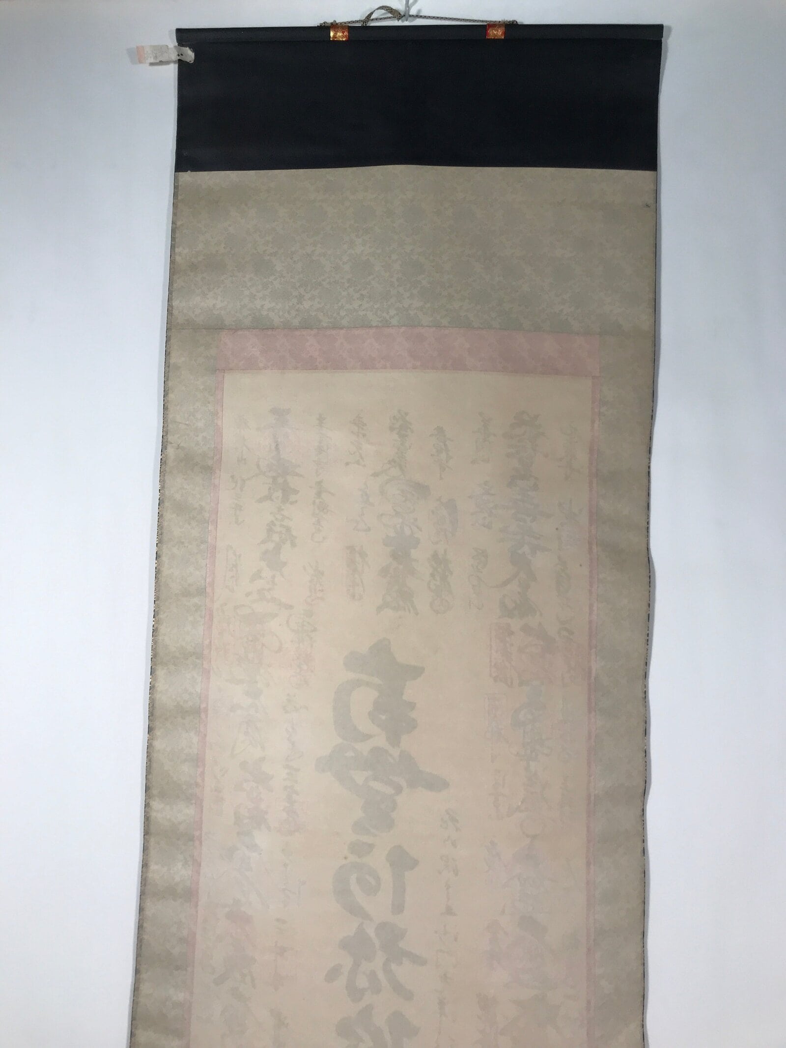 Japanese Hanging Scroll Vtg Kakejiku 33 Sacred Places Goshuin Buddhist KJ130