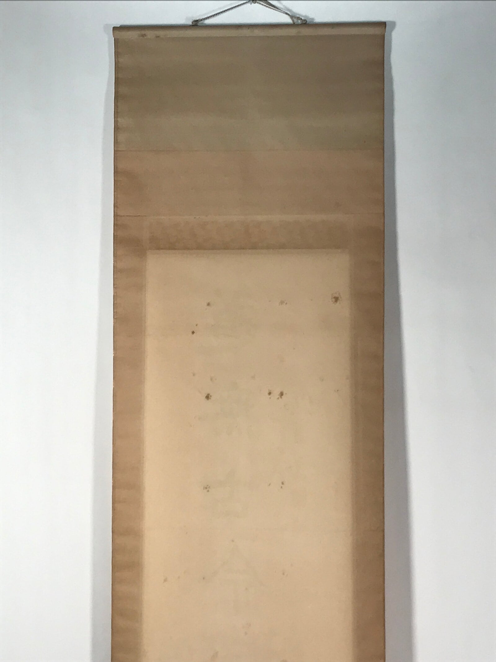 Japanese Hanging Scroll Vtg Kakejiku Daruma Bodhidharma Calligraphy Black KJ119