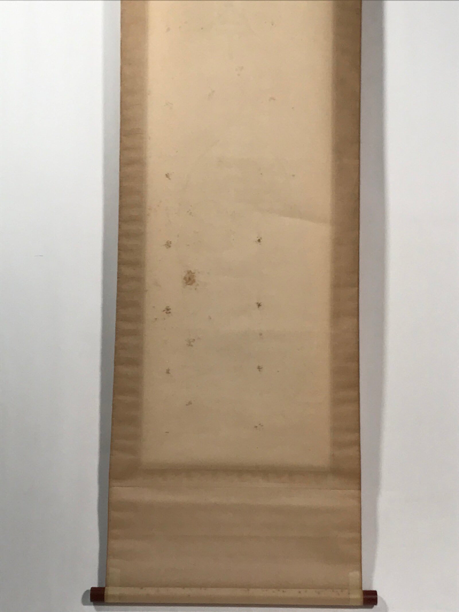 Japanese Hanging Scroll Vtg Kakejiku Daruma Bodhidharma Calligraphy Black KJ119