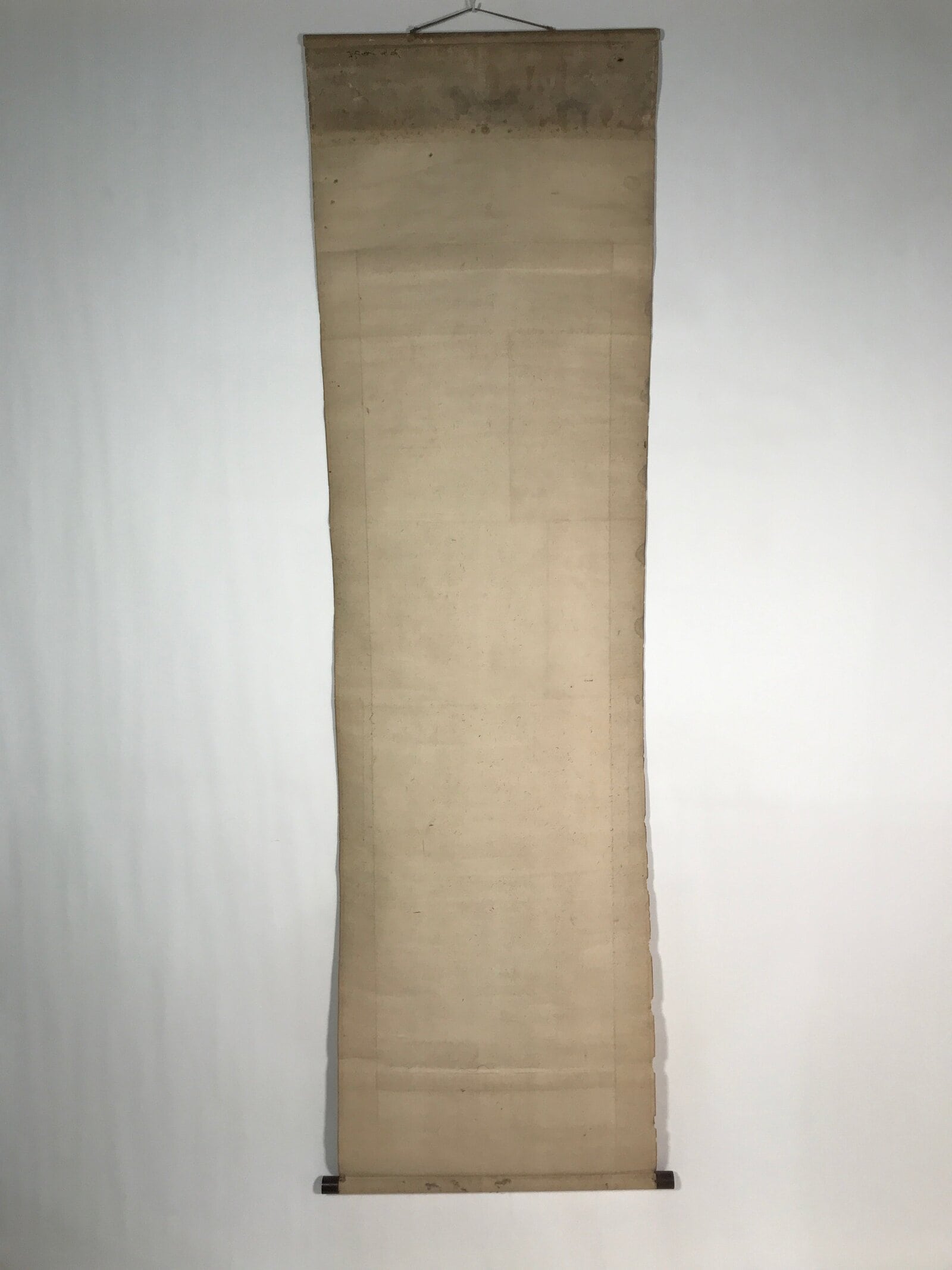 Japanese Hanging Scroll Vtg Kakejiku Kacho Bird Flowers Pink Green Yellow KJ43