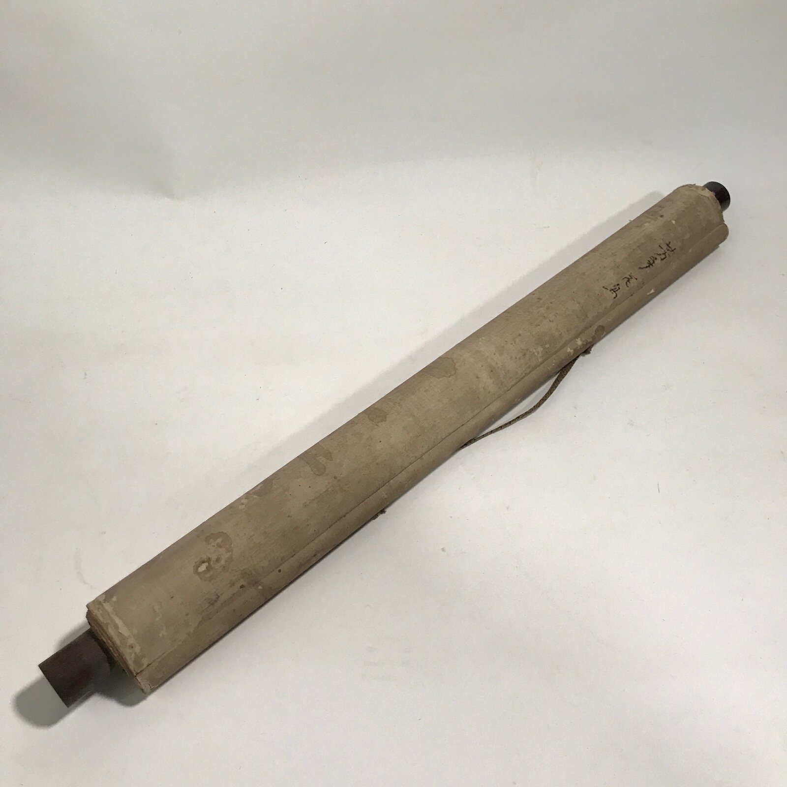 Japanese Hanging Scroll Vtg Kakejiku Kacho Bird Flowers Pink Green Yellow KJ43