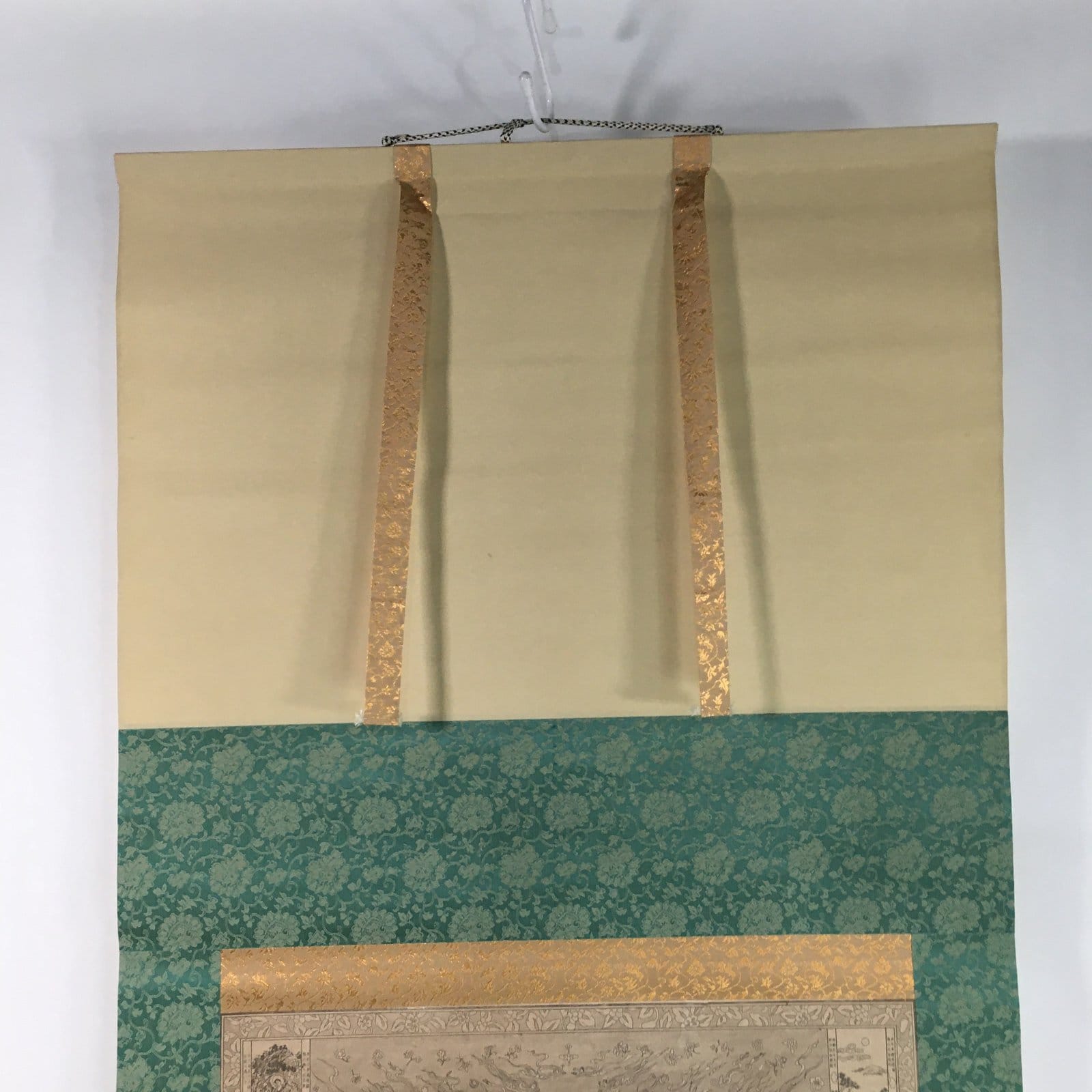 Japanese Hanging Scroll Vtg Kakejiku Kakemono Buddhist Buddha World SC698