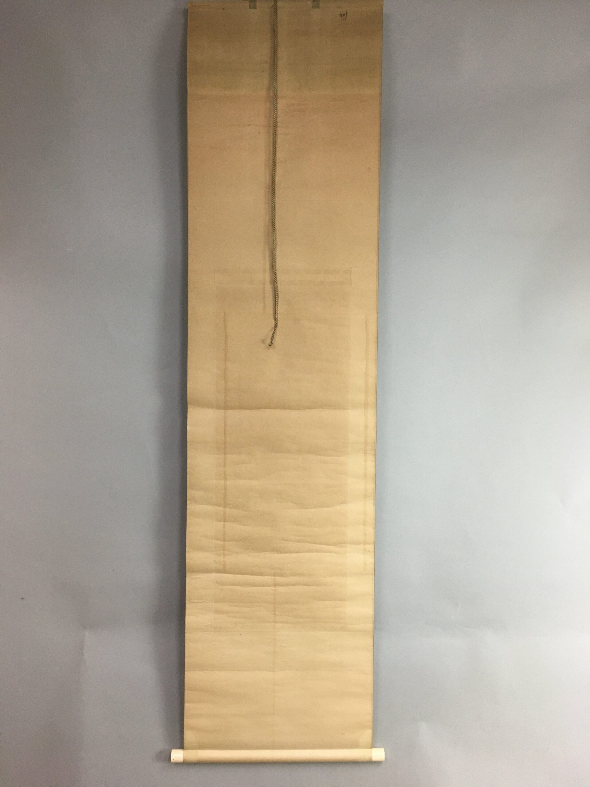 Japanese Hanging Scroll Vtg Kakejiku Kakemono Painting Man Ink Black White SC428