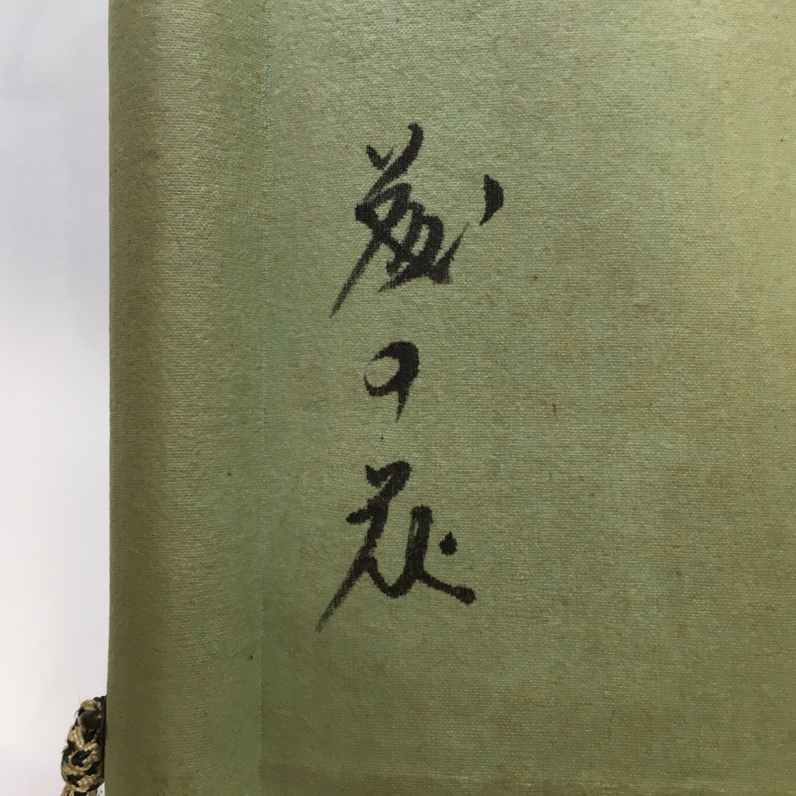 Japanese Hanging Scroll Vtg Kakejiku Kakemono Painting Wisteria Flowers SC626