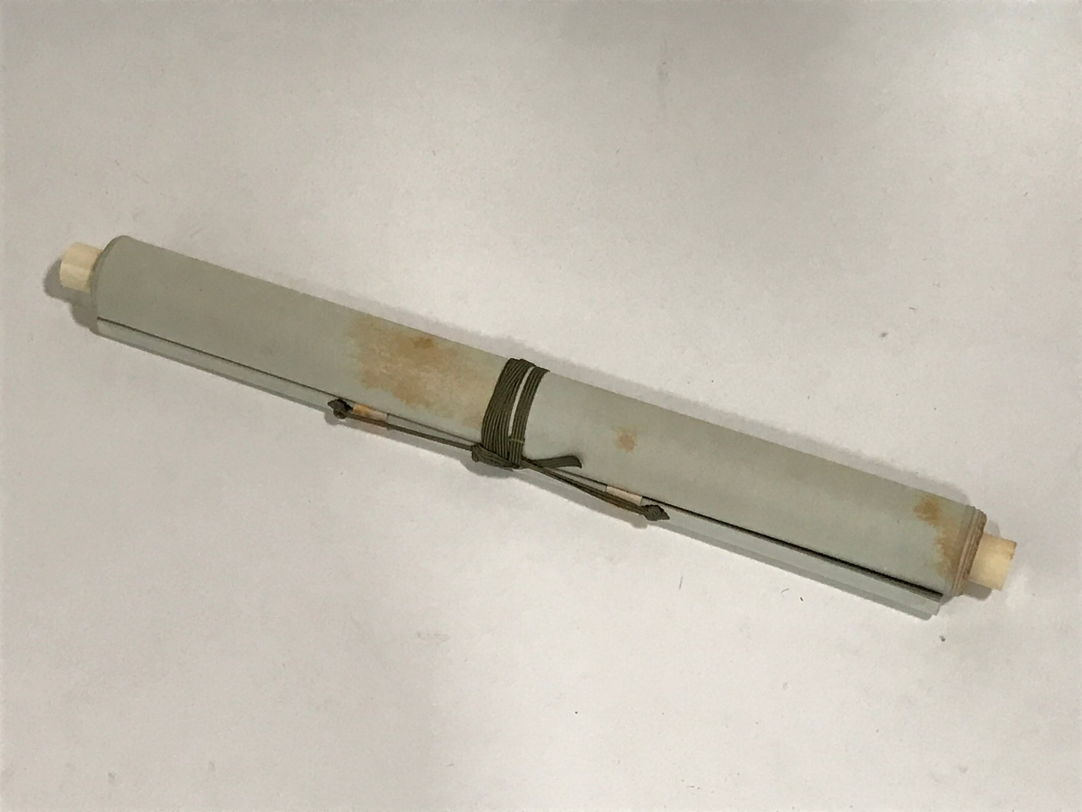 Japanese Hanging Scroll Vtg Old Woman Broom Takasago Kakejiku SC942