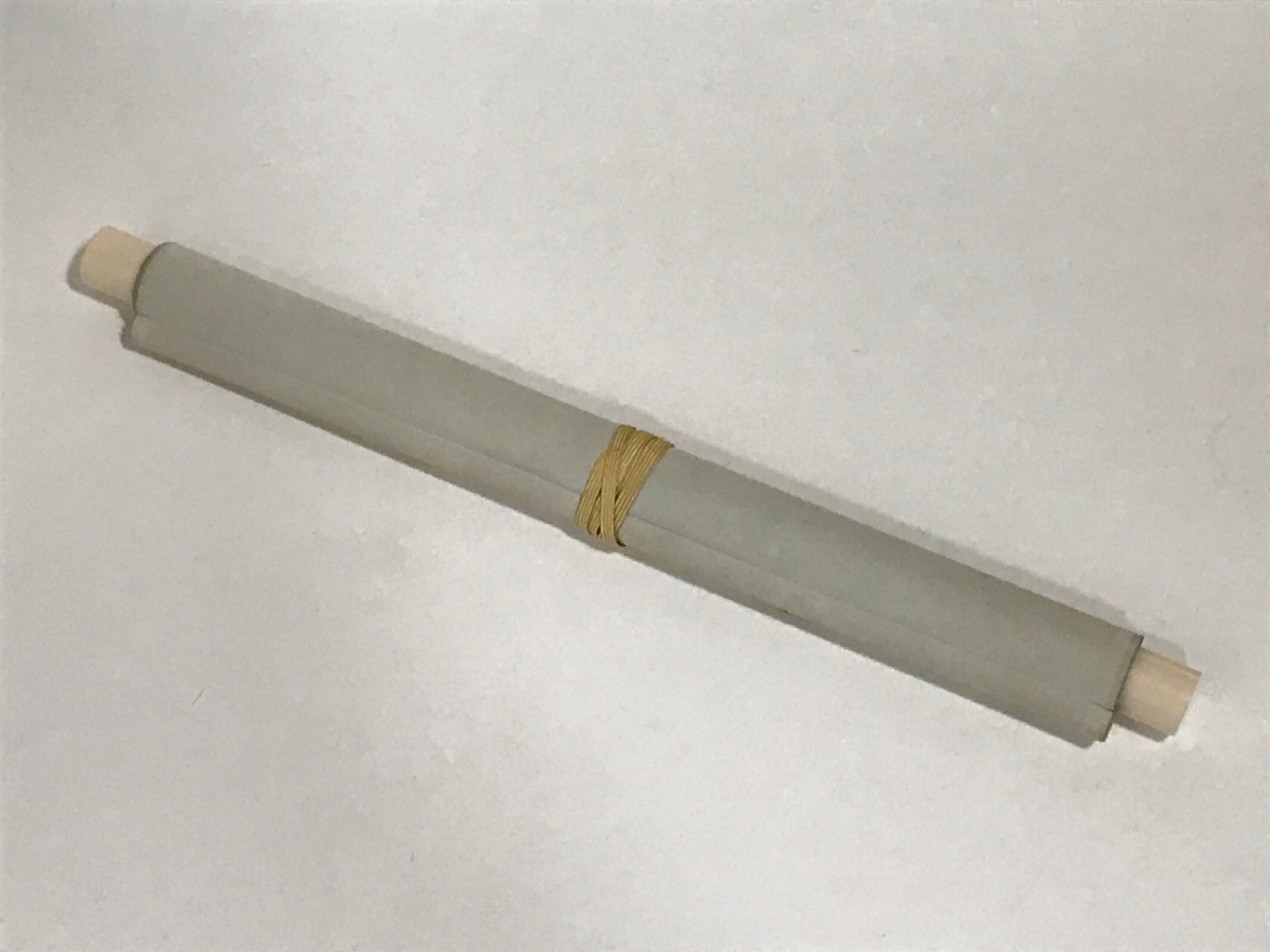 Japanese Hanging Scroll Vtg Red Bamboo Leaves Calligraphy Shiyuchiku SC832