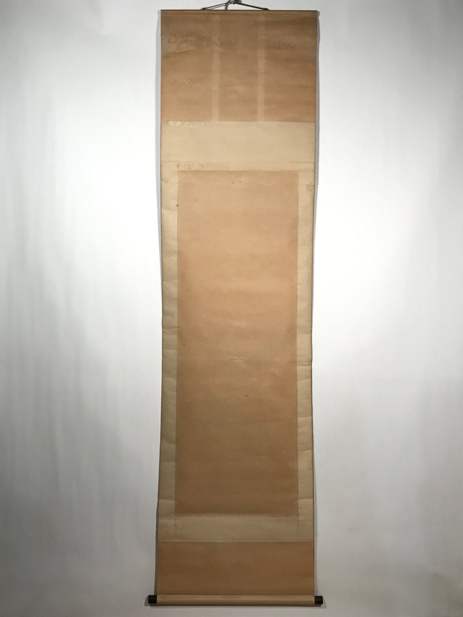 Japanese Hanging Scroll Vtg Snow Mountain Houses Winter Sansui Kakejiku SC820