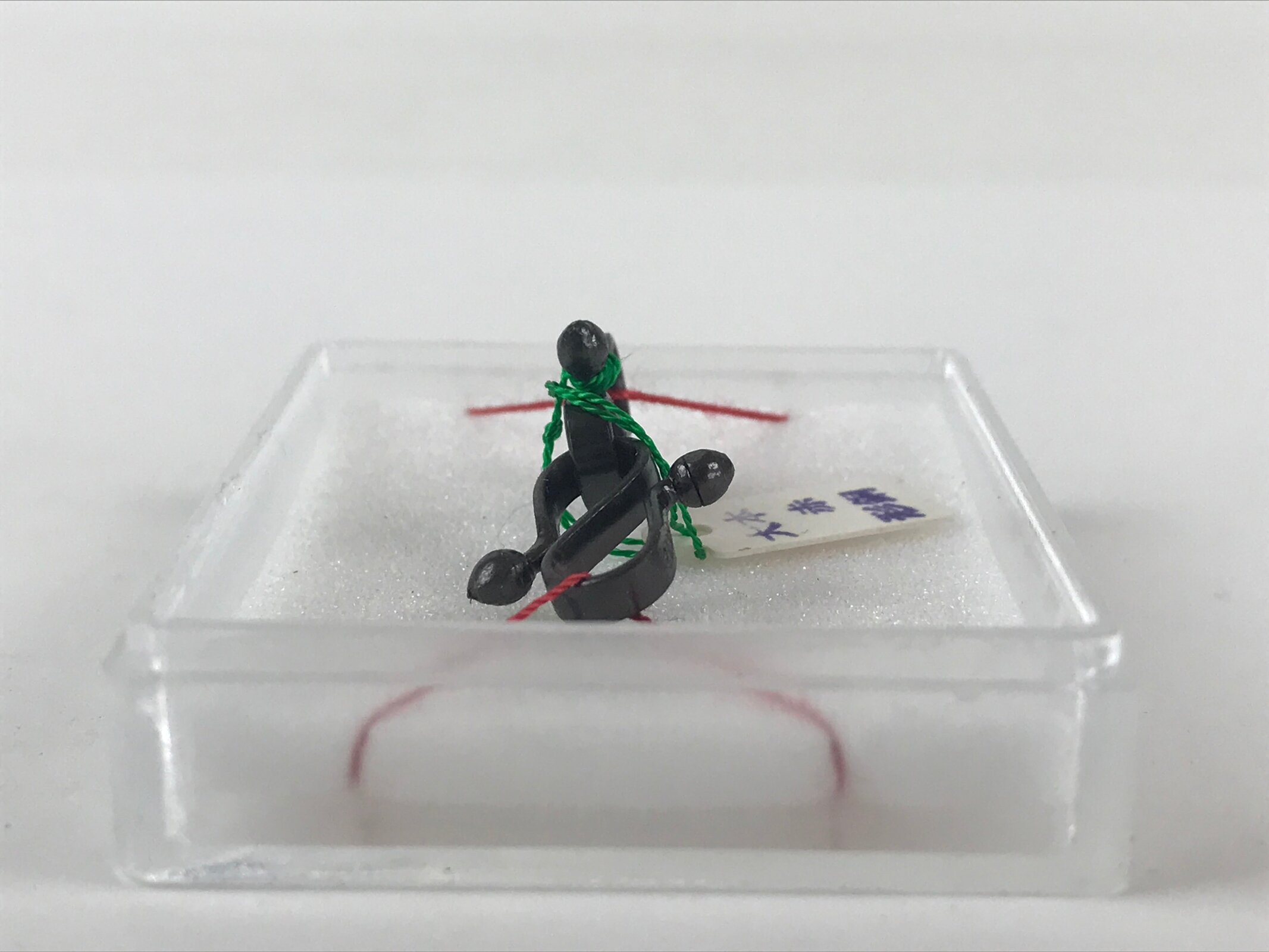 Japanese Haori Himo String Cased Metal S Hook Vtg Kimono Jacket Accessory JK489