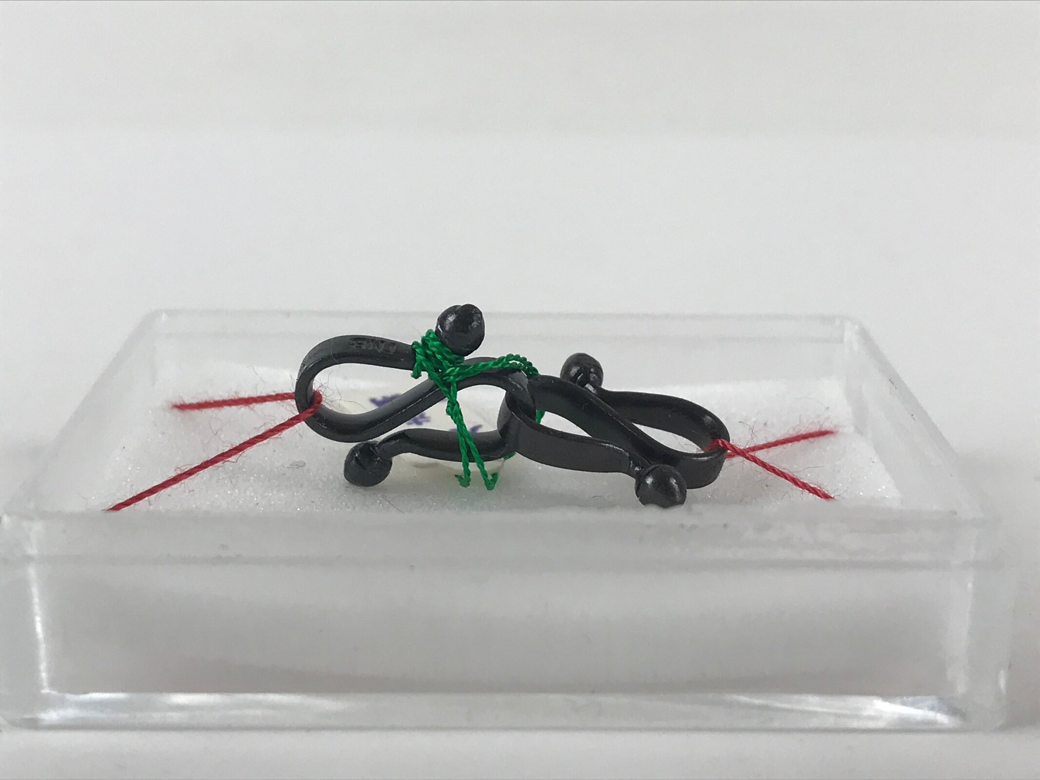 Japanese Haori Himo String Cased Metal S Hook Vtg Kimono Jacket Accessory JK489