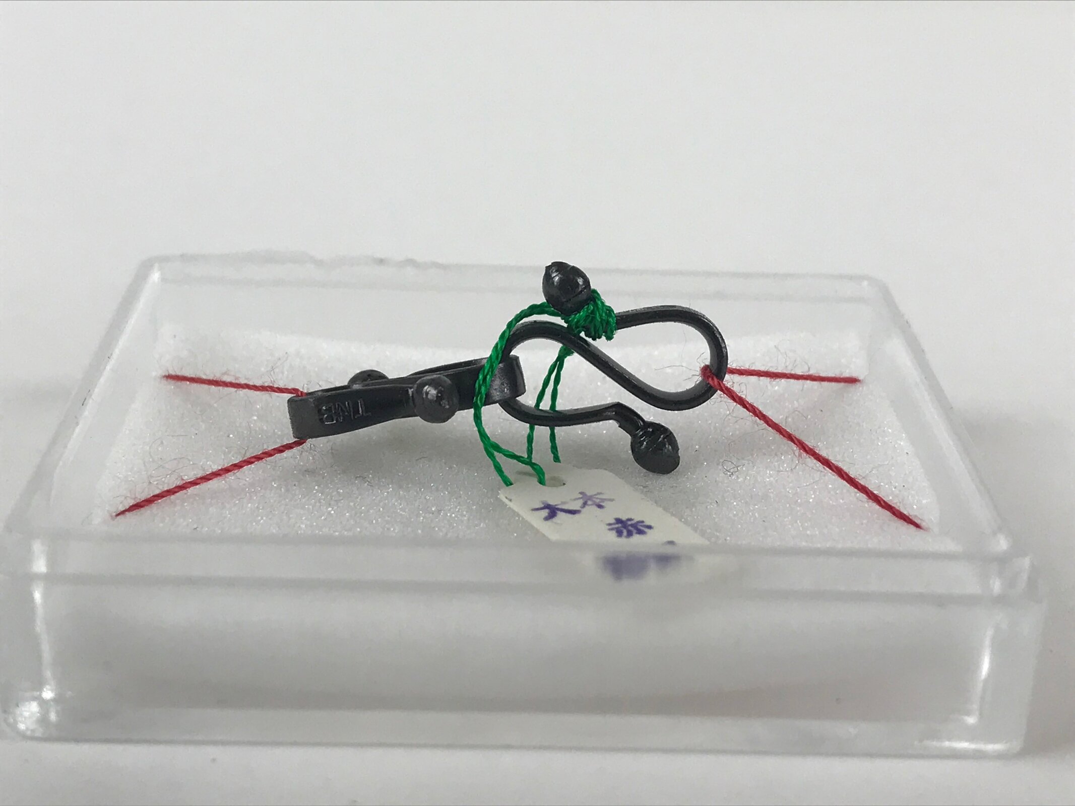 Japanese Haori Himo String Cased Metal S Hook Vtg Kimono Jacket Accessory JK489