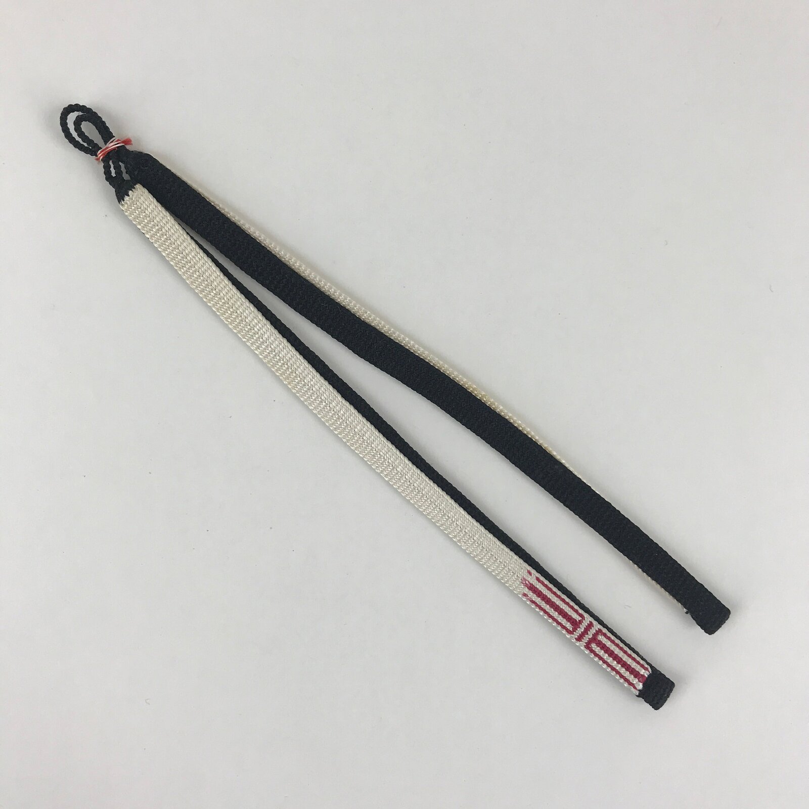 Japanese Haori Himo Ties Kimono Jacket Kimono Accessory Silk Black White OJ186