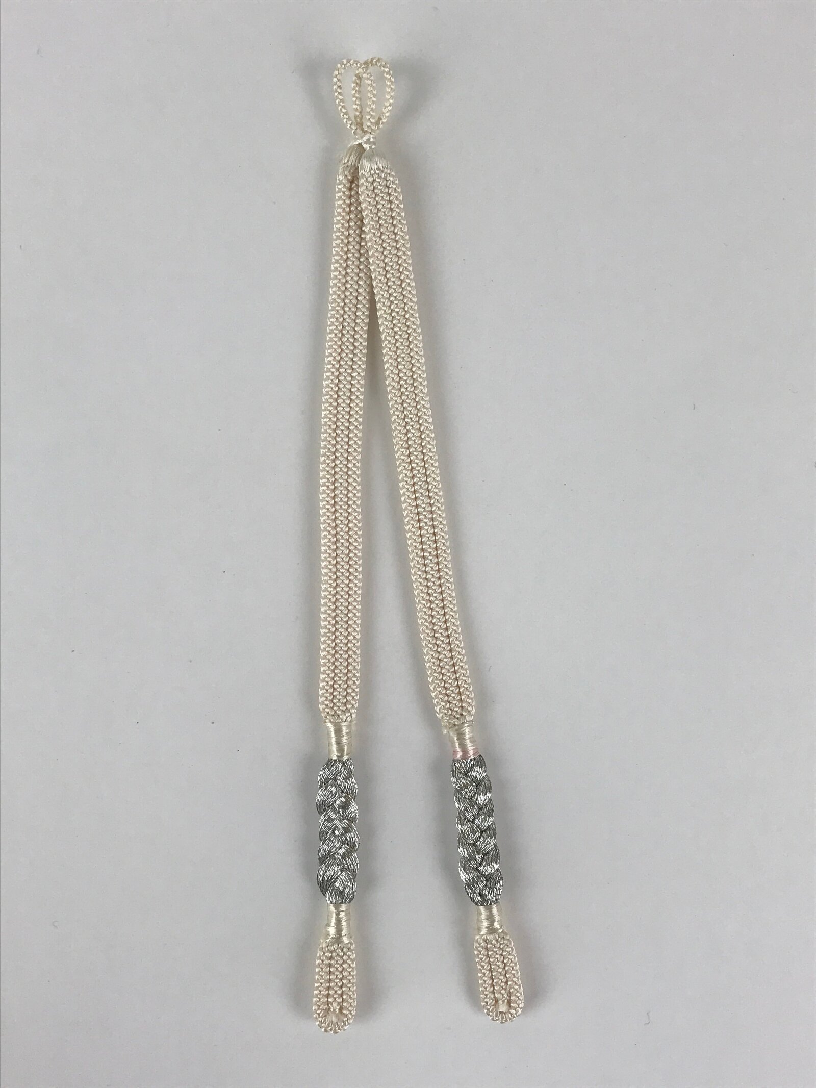 Japanese Haori Himo Ties Kimono Jacket Kimono Accessory Silk White String OJ185