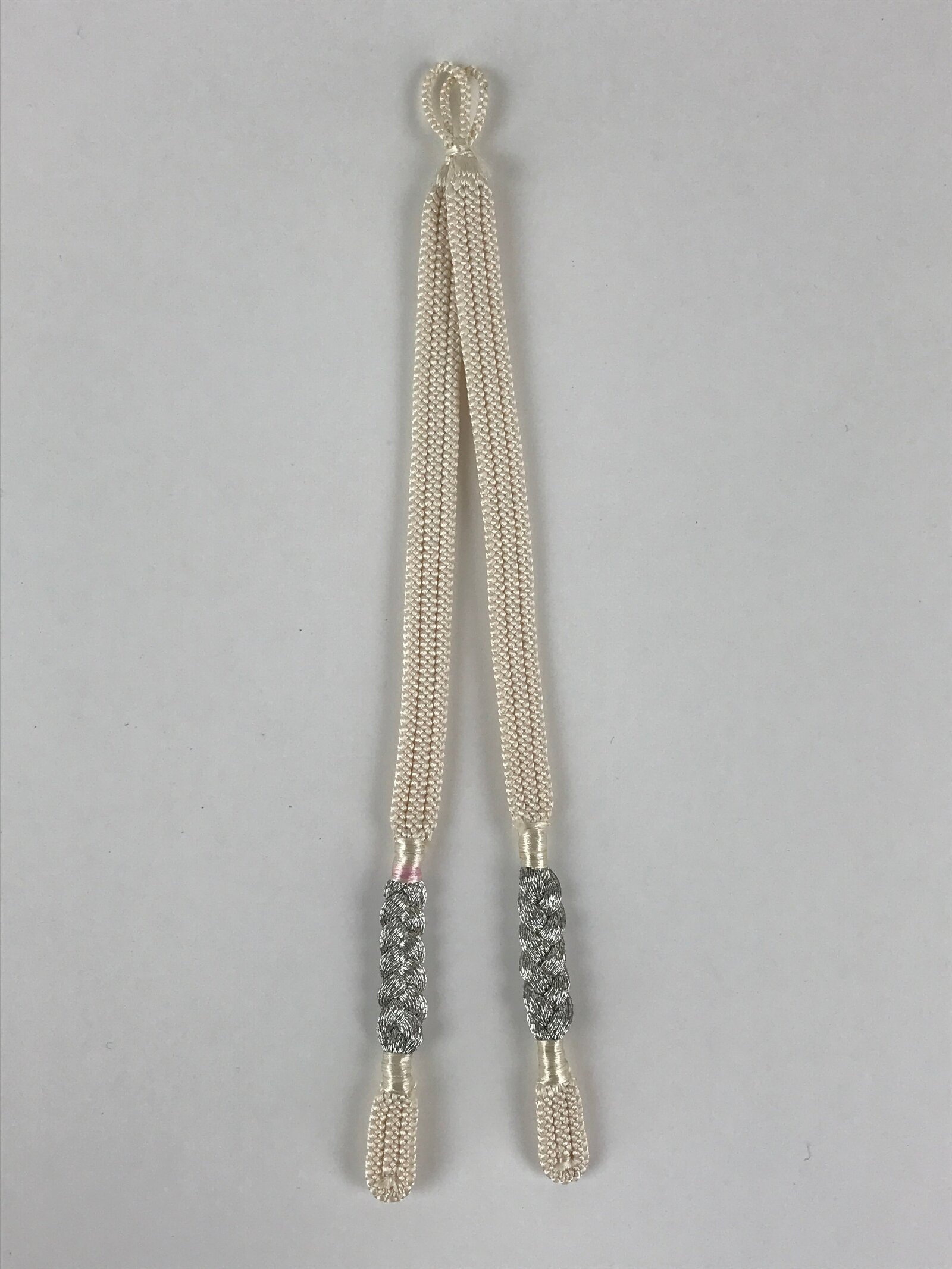 Japanese Haori Himo Ties Kimono Jacket Kimono Accessory Silk White String OJ185