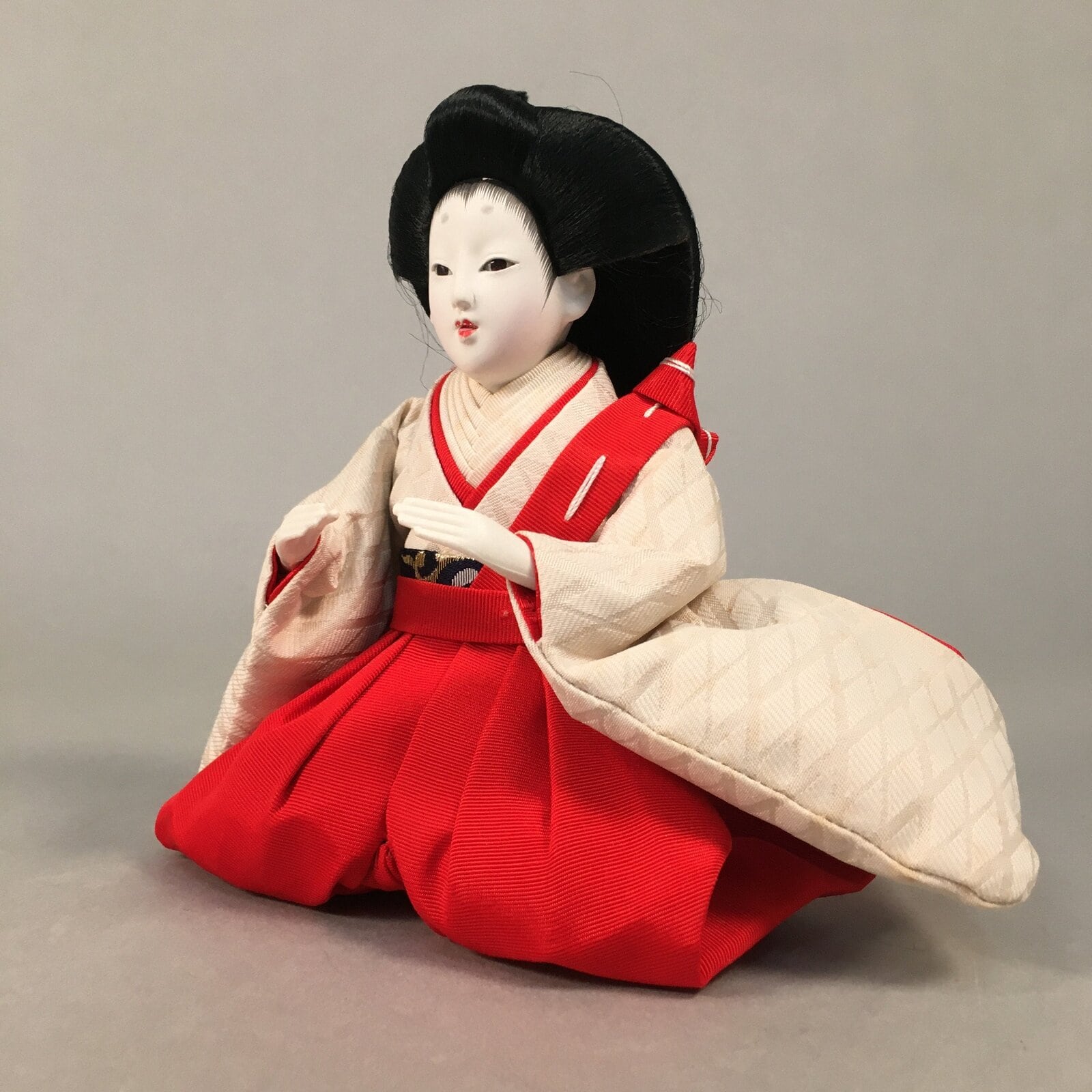 Japanese Hina Doll Court Lady Vtg Girls Day Decor Kimono Woman ID357