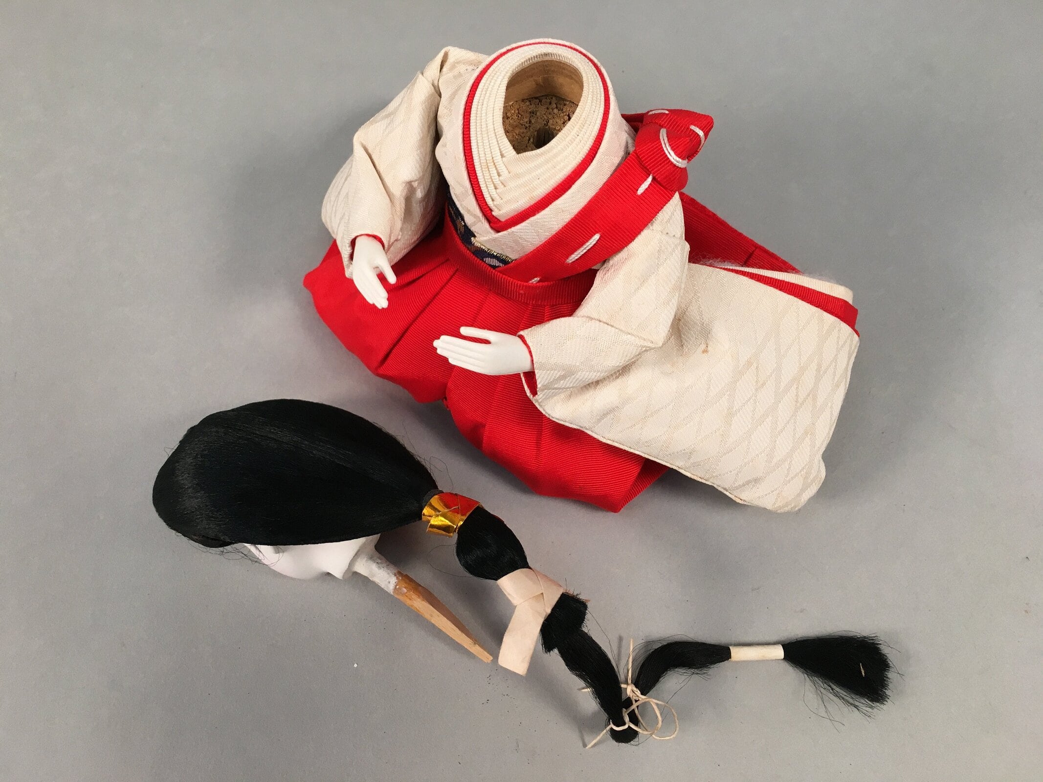 Japanese Hina Doll Court Lady Vtg Girls Day Decor Kimono Woman ID357