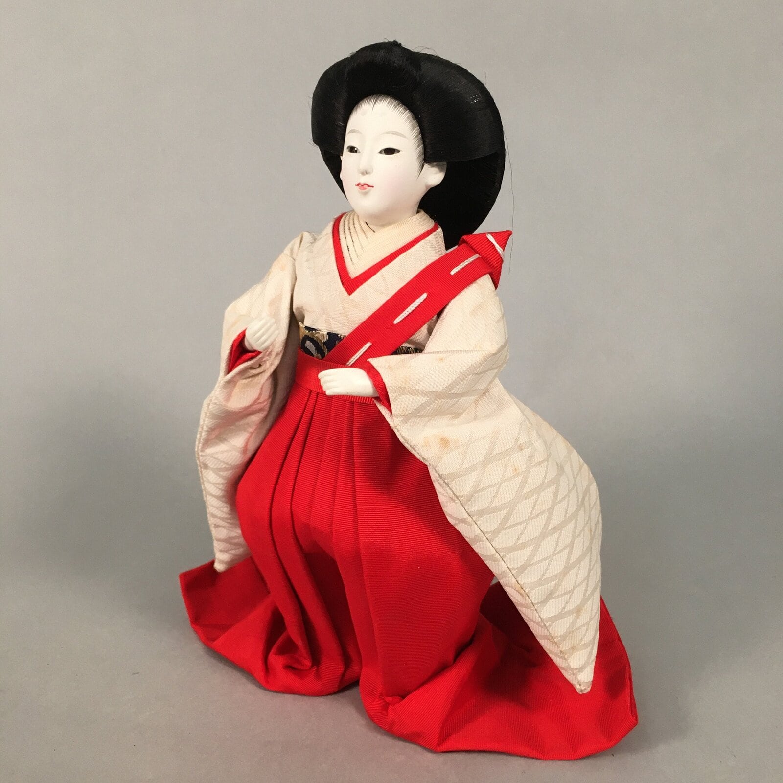 Japanese Hina Doll Court Lady Vtg Girls Day Decor Kimono Woman ID360