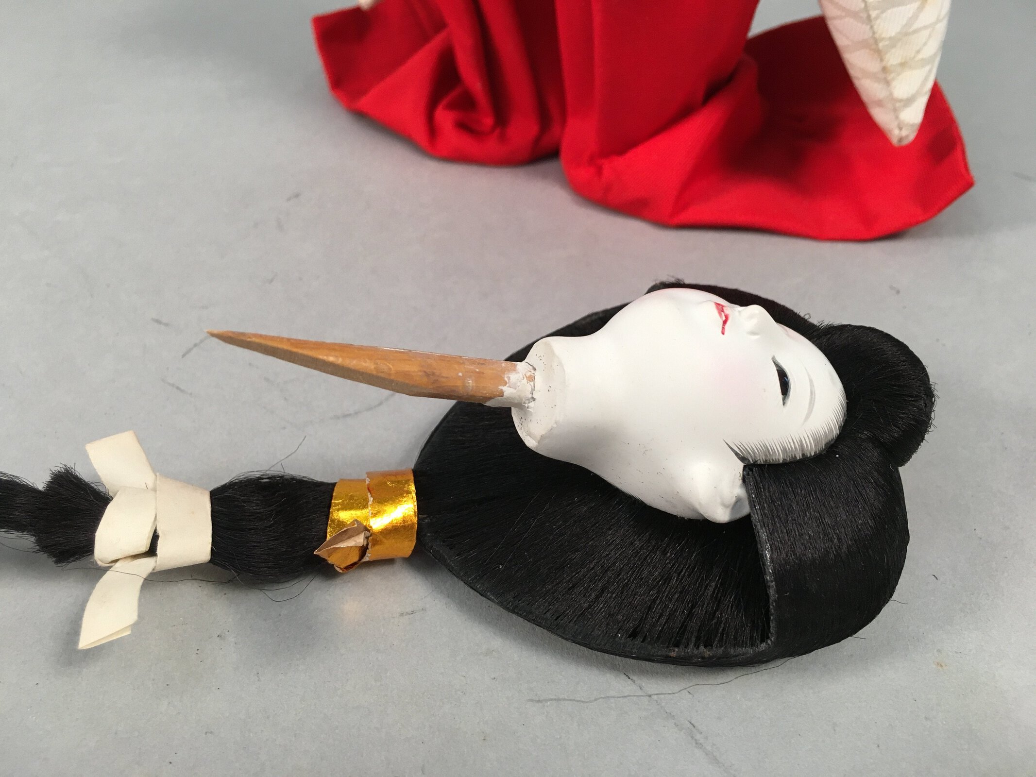 Japanese Hina Doll Court Lady Vtg Girls Day Decor Kimono Woman ID360