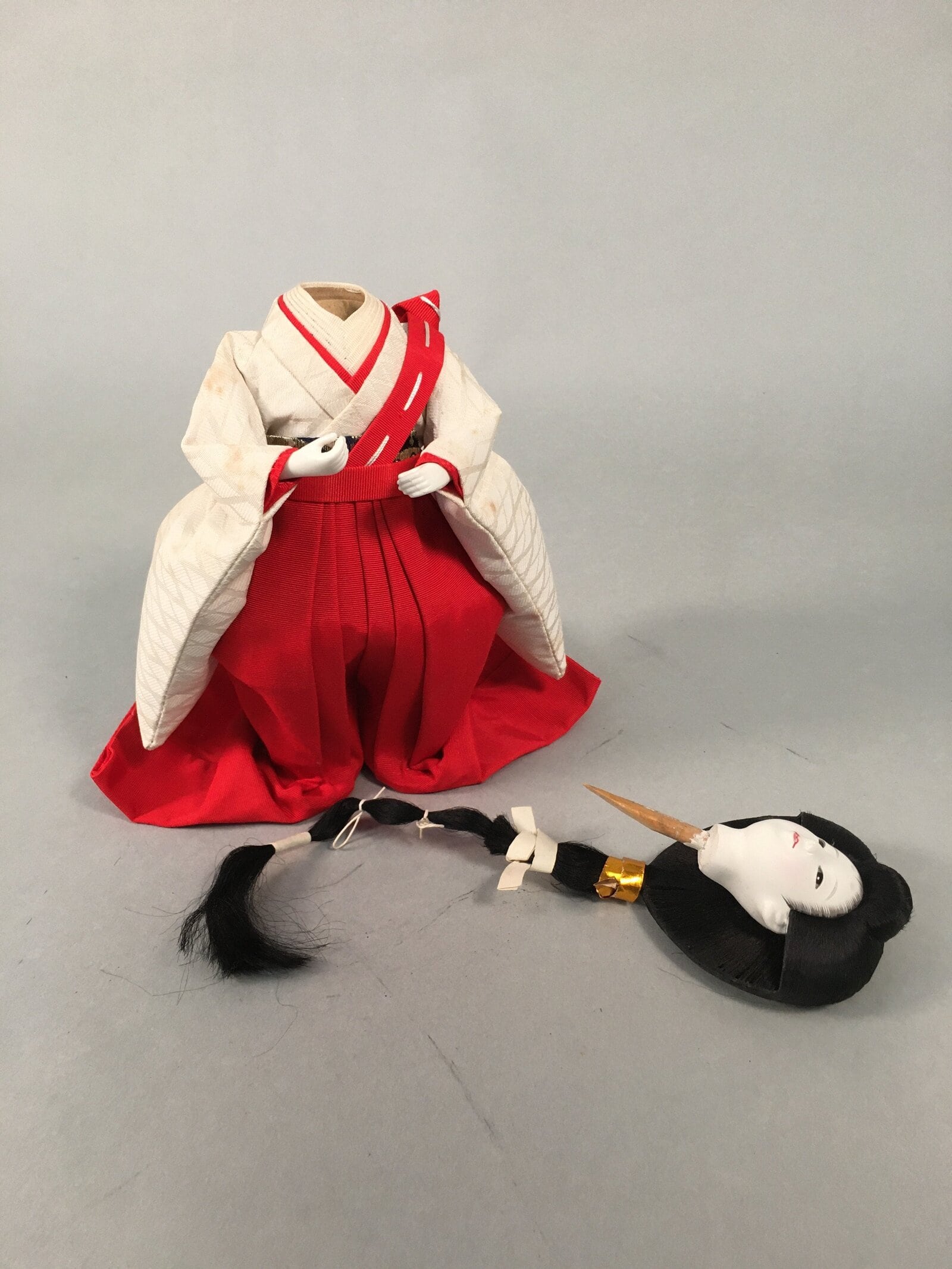 Japanese Hina Doll Court Lady Vtg Girls Day Decor Kimono Woman ID360