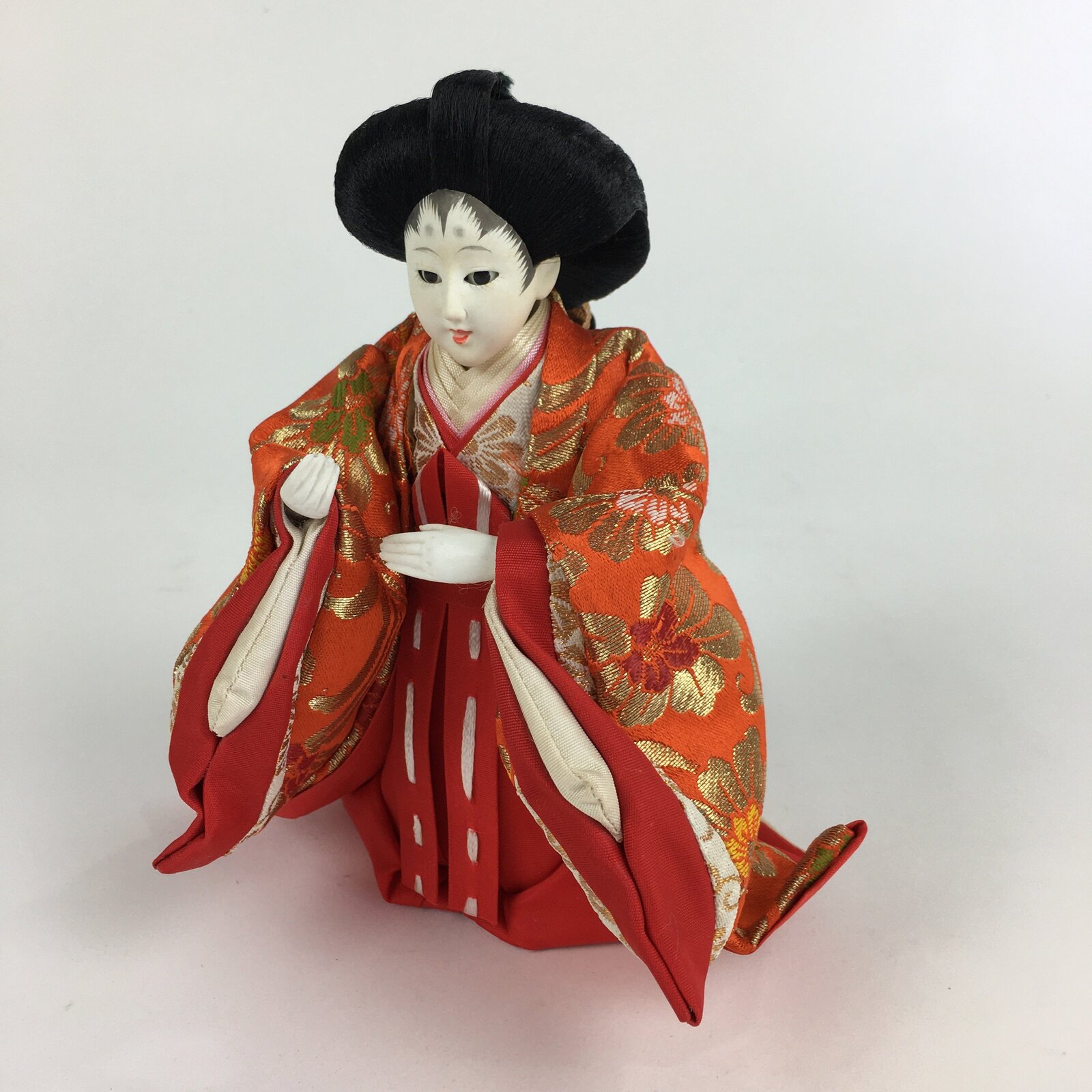 Japanese Hina Doll Court Lady Vtg Girls Day Decor Kimono Woman ID443