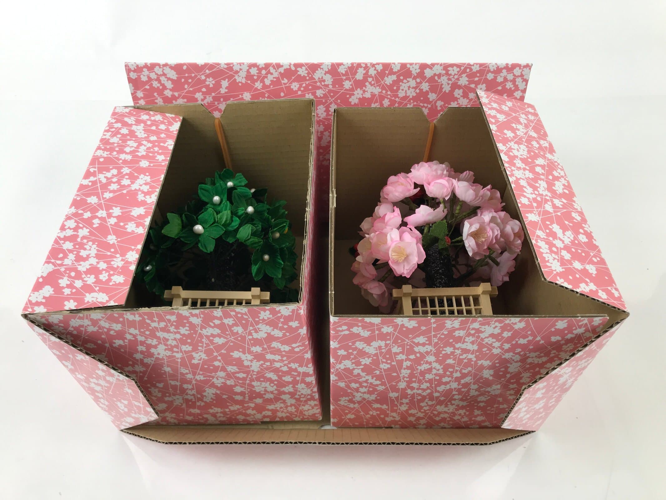 Japanese Hina Doll Decoration Orange Cherry Blossom Vtg Tachibana Sakura ID594