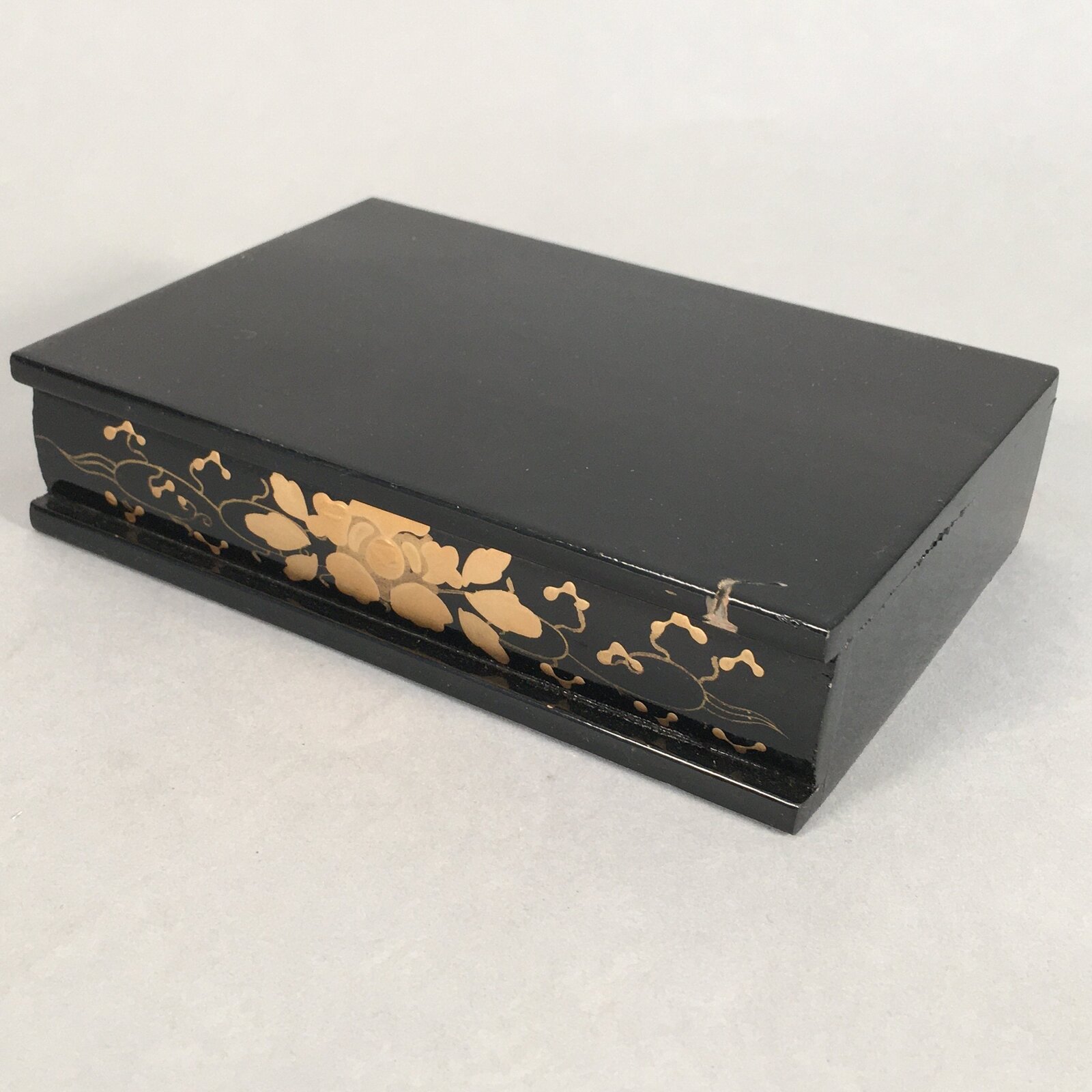 Japanese Hina Doll Furniture Base Throne Vtg Wooden Stand Gold Makie ID332