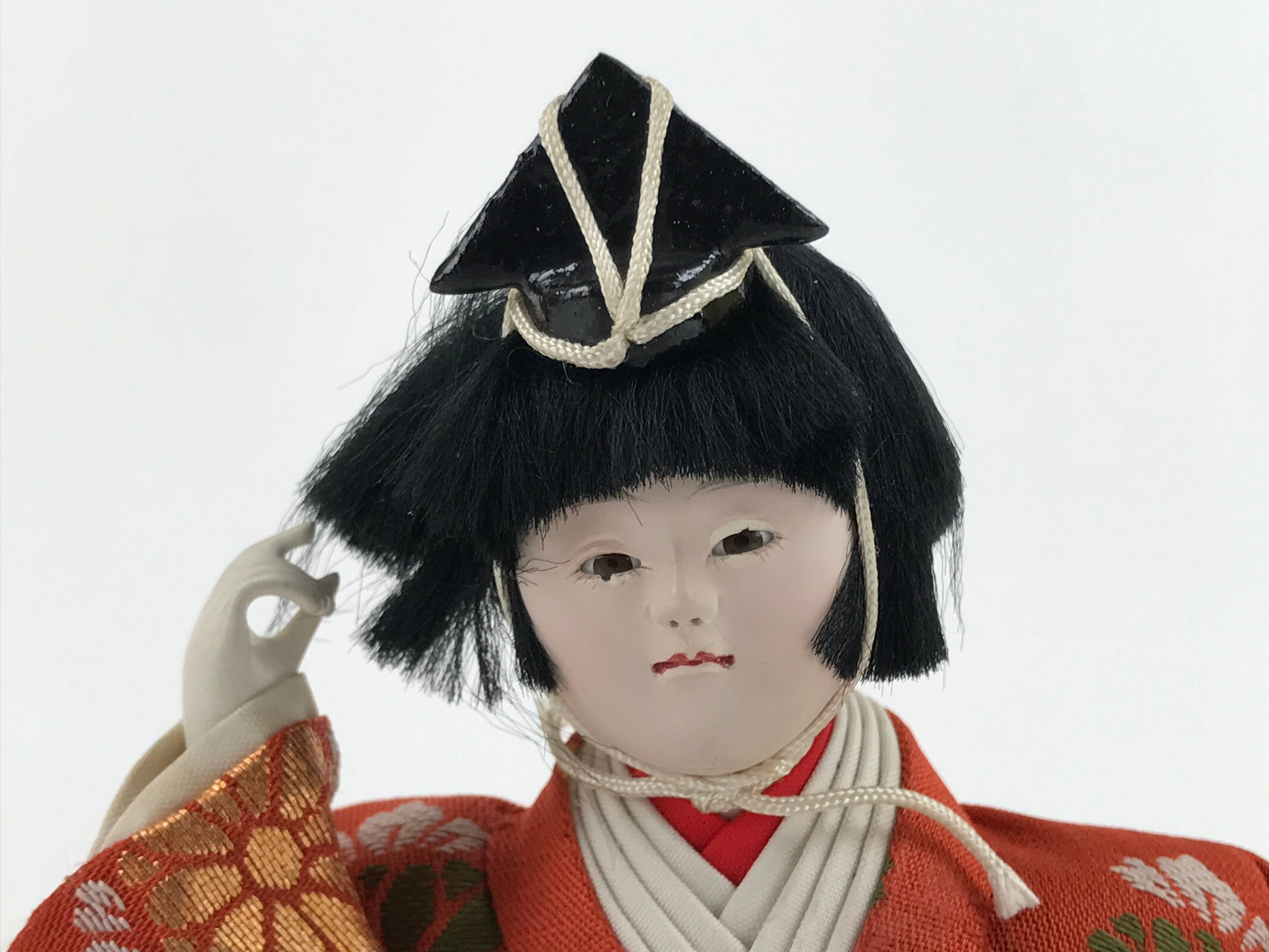 Japanese Hina Doll Girls Day Festival Musician Matsuri Wood Silk Kimono ID569