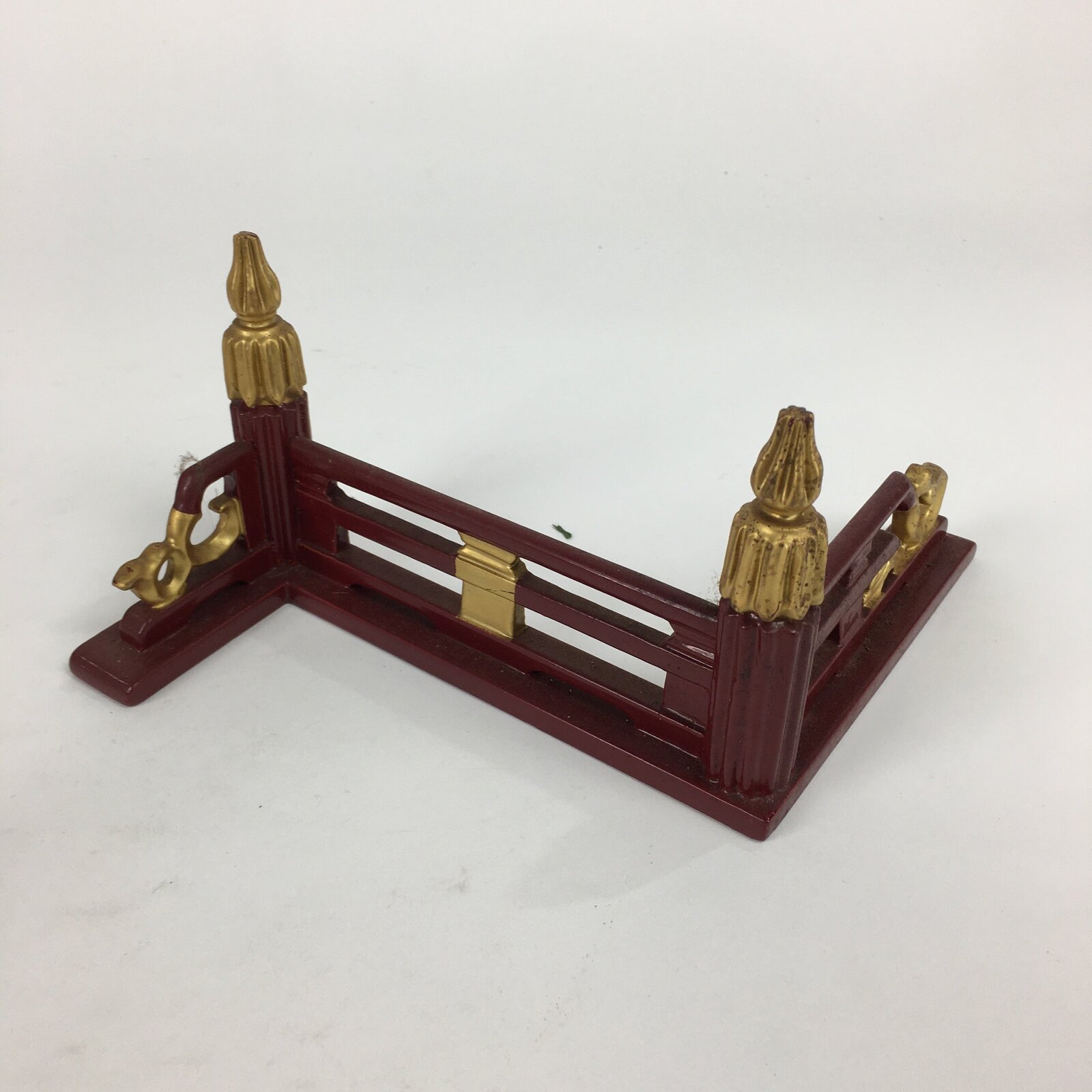 Japanese Hina Doll Lacquered Fences Vtg Saku Girls Day Decoration Red ID414