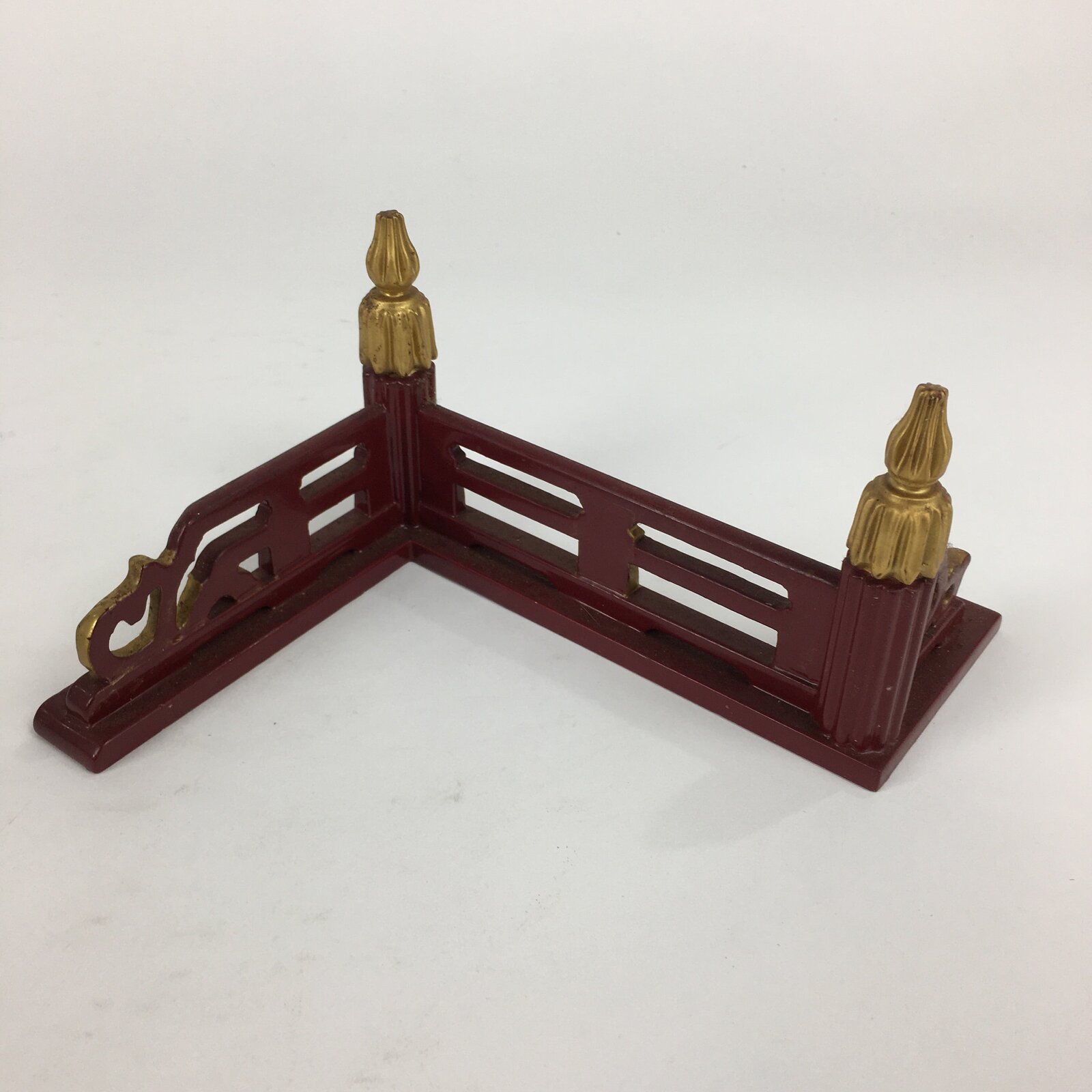 Japanese Hina Doll Lacquered Fences Vtg Saku Girls Day Decoration Red ID414