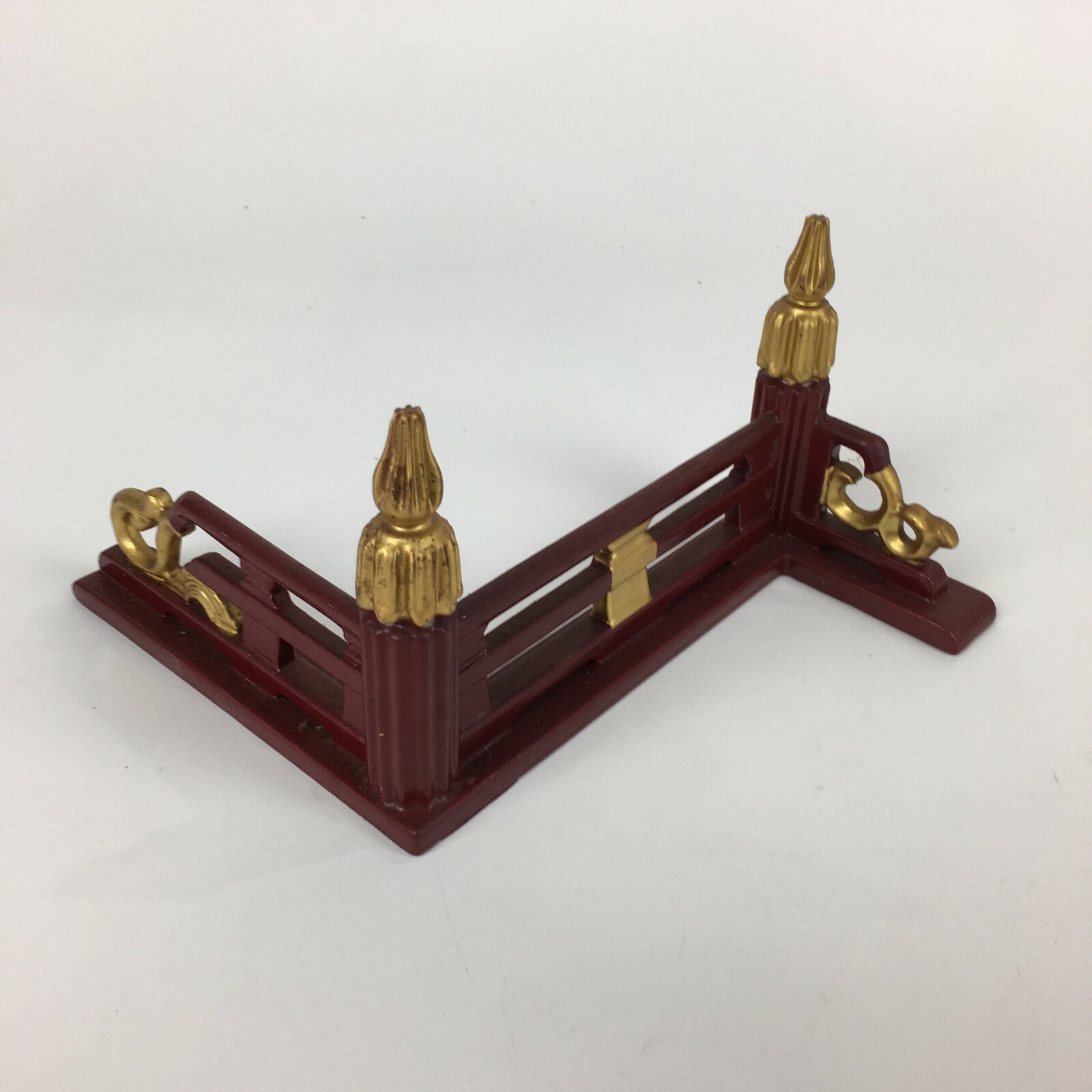 Japanese Hina Doll Lacquered Fences Vtg Saku Girls Day Decoration Red ID414